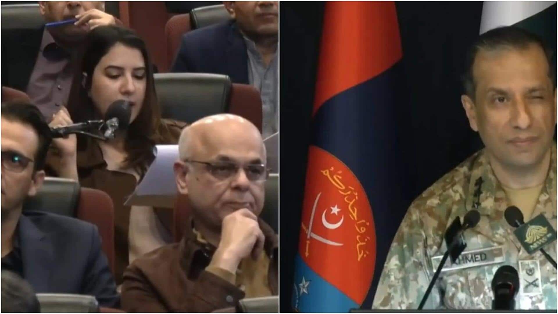Internet outraged after Pakistan army spokesperson winks at woman journalist