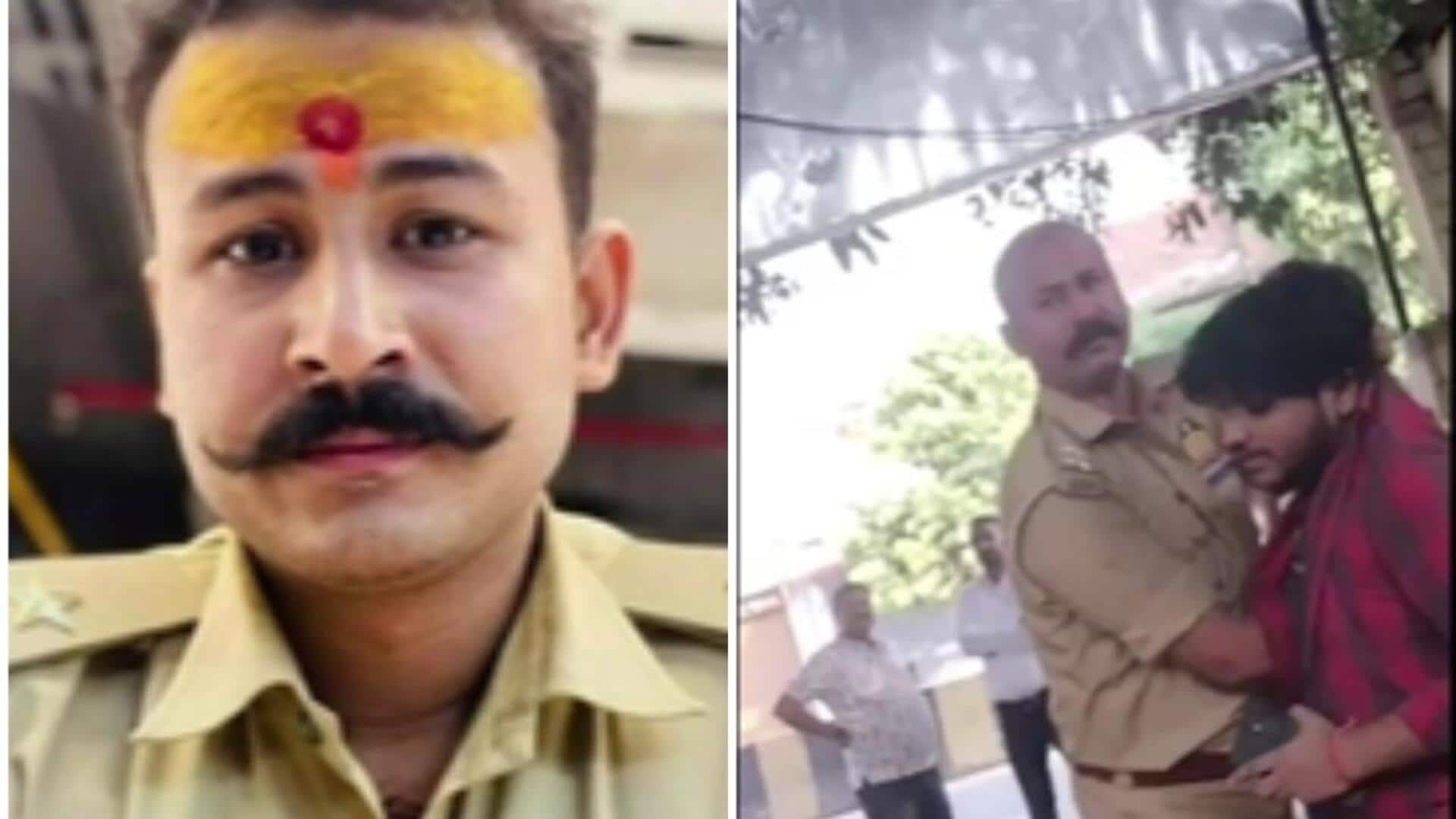 Video: Kanpur cop abuses, assaults student for speeding on motorcycle