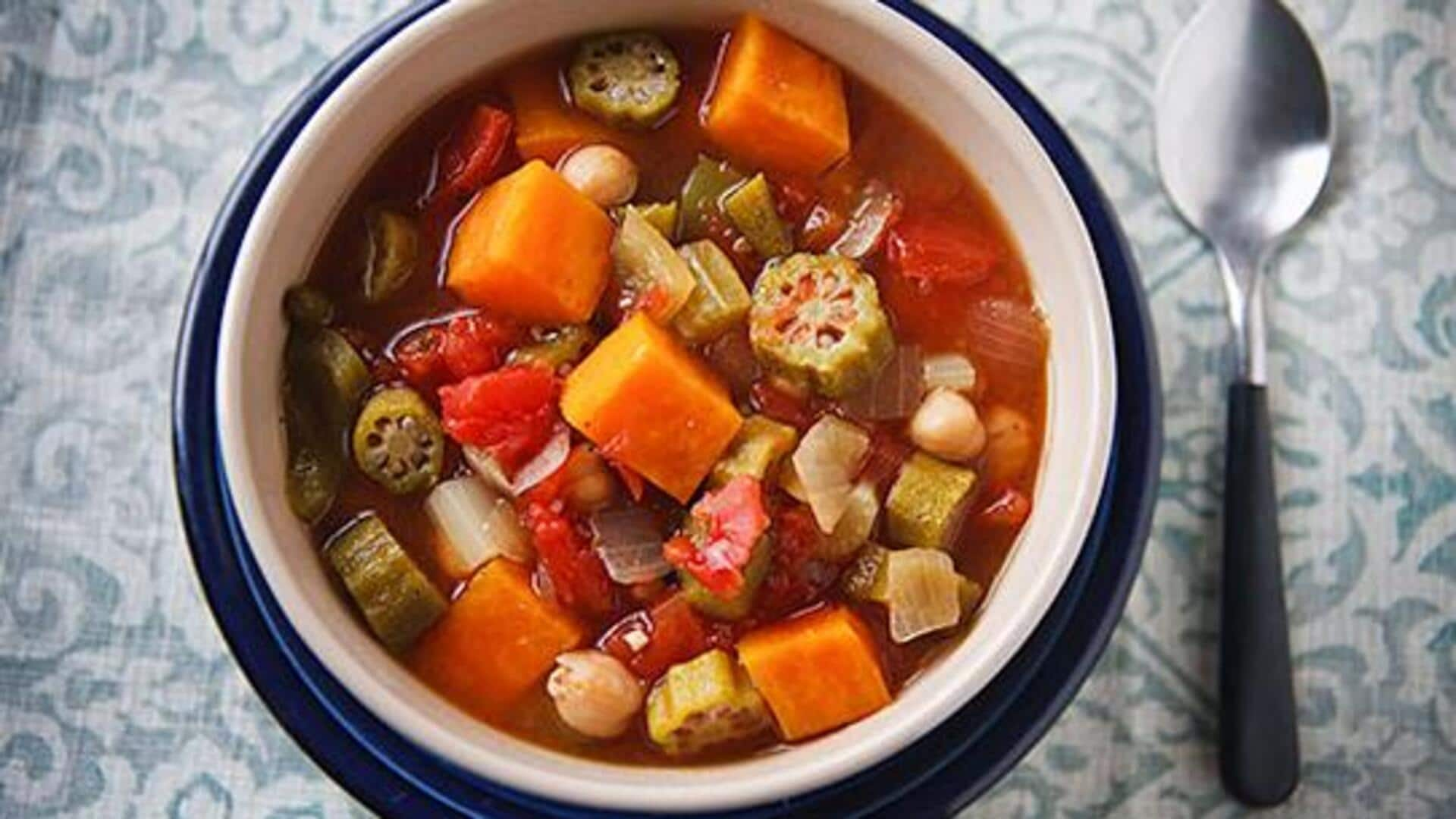 Check out this Cajun-spiced sweet potato gumbo recipe