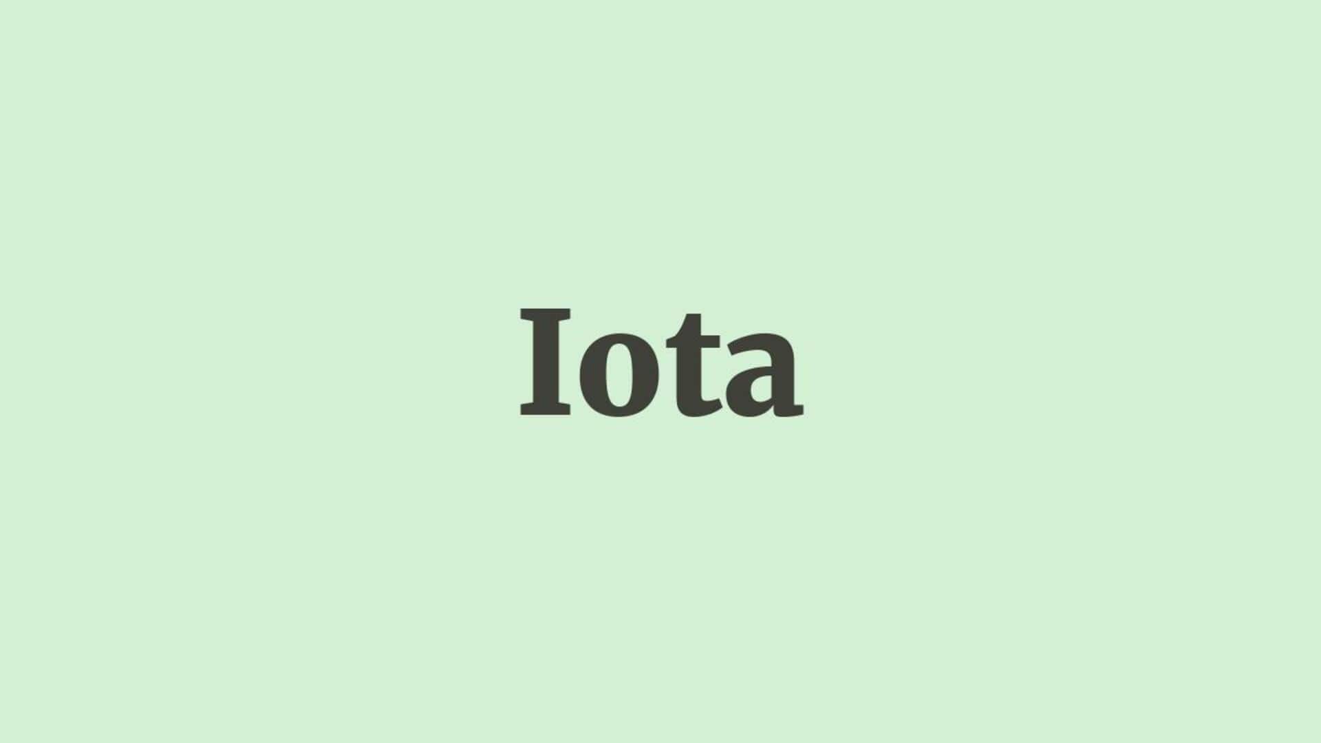 Word of the Day: Iota