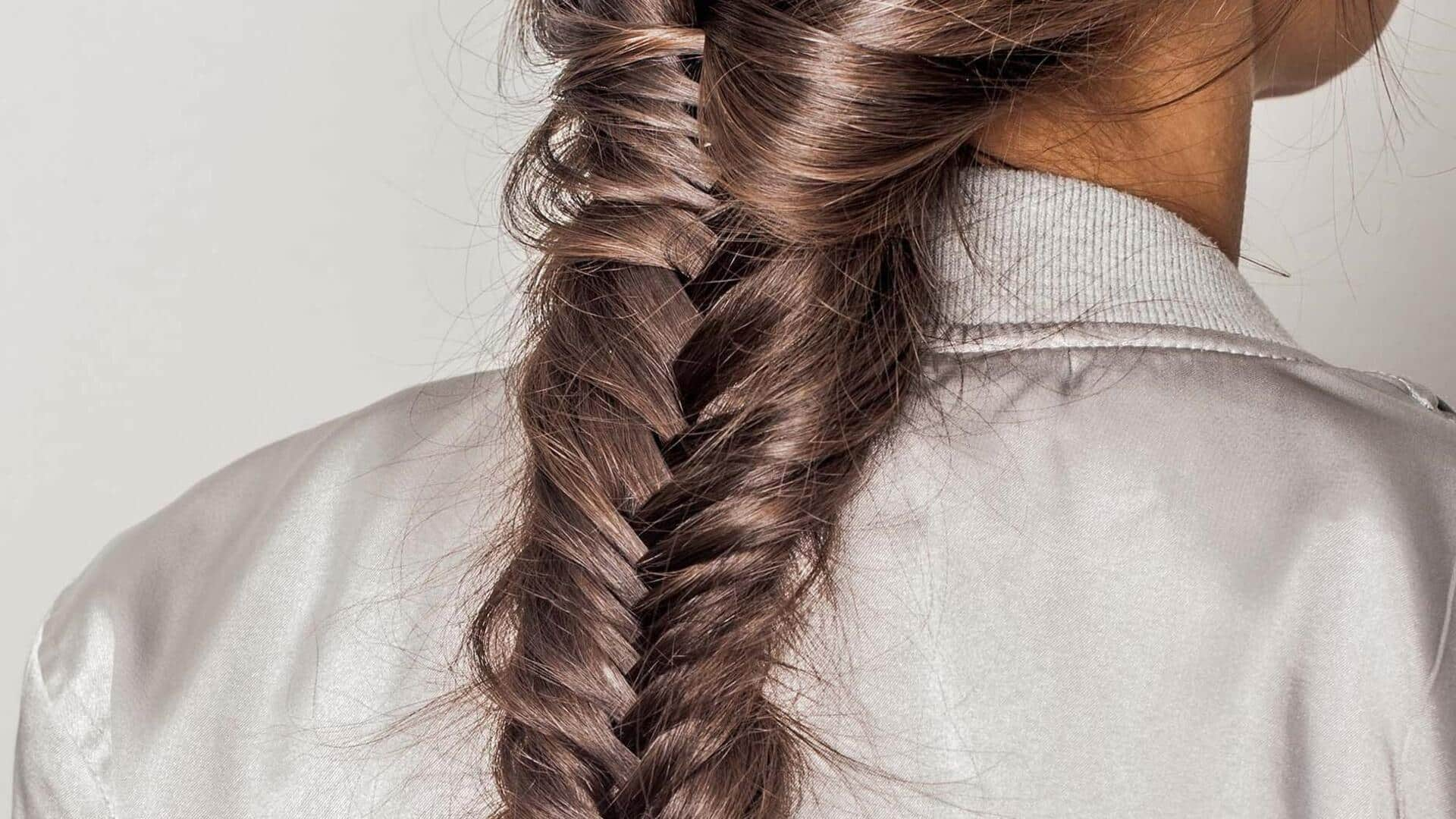 Dynamic fishtail braids for fine textured hair