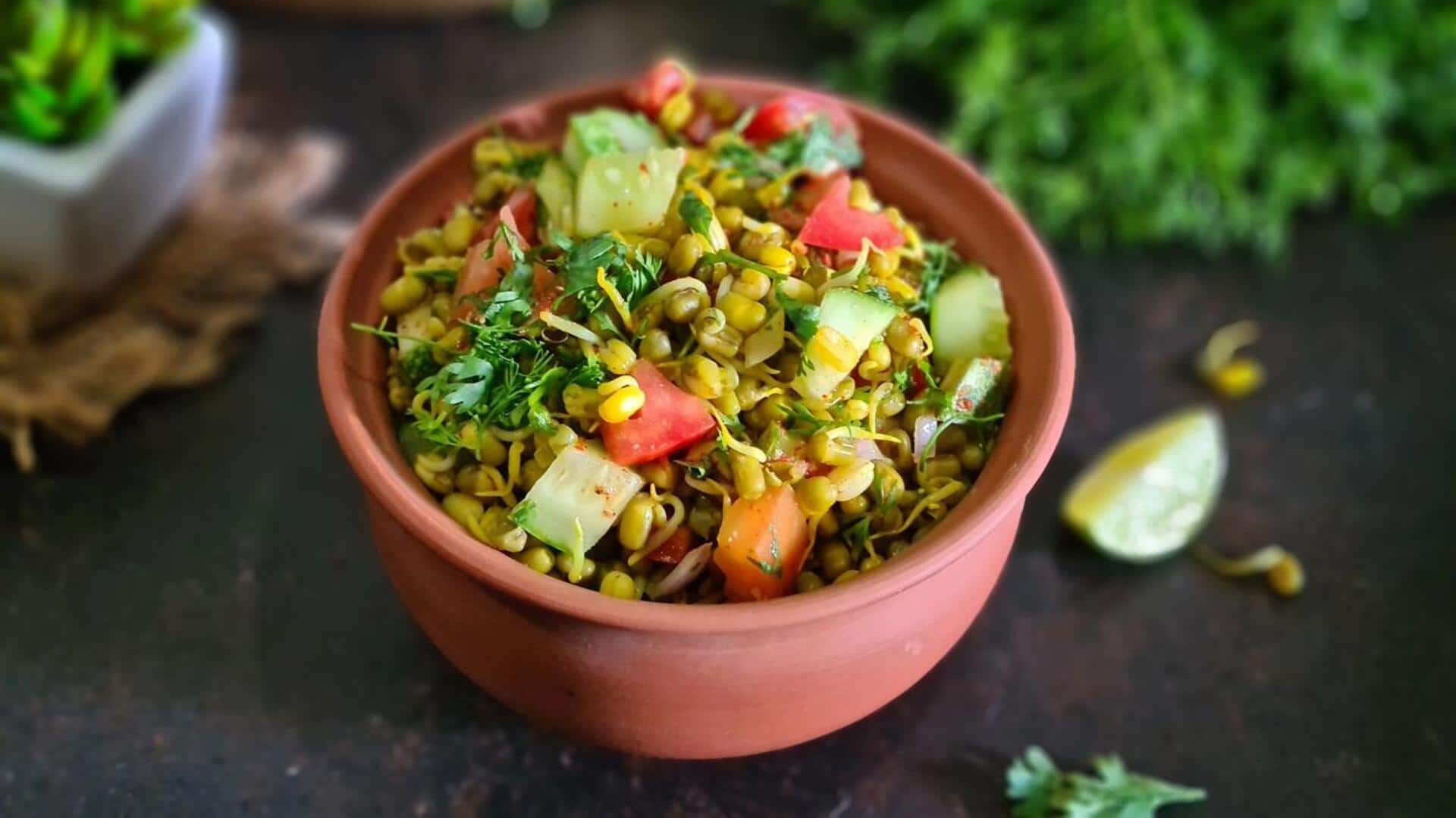 Quick fix: Moong sprouts and pomegranate chaat