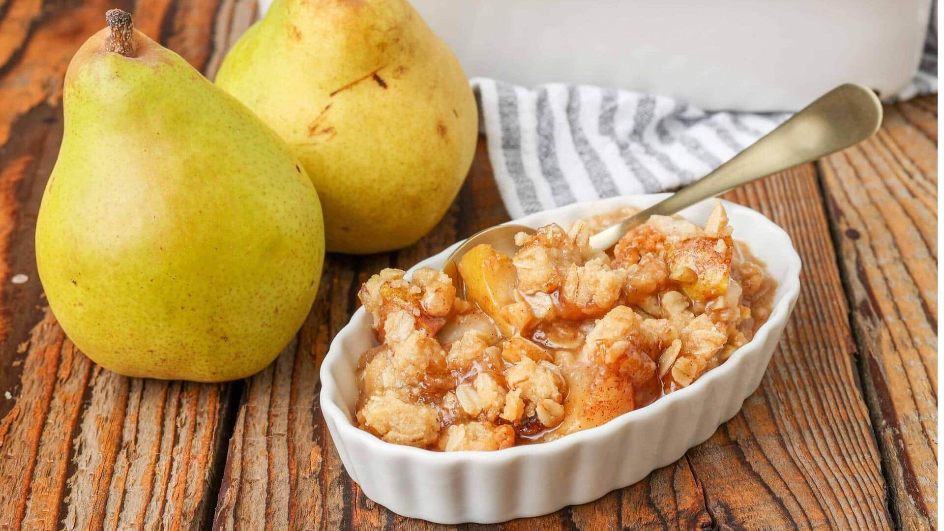 Pear and walnut crisp: The new breakfast favorite 