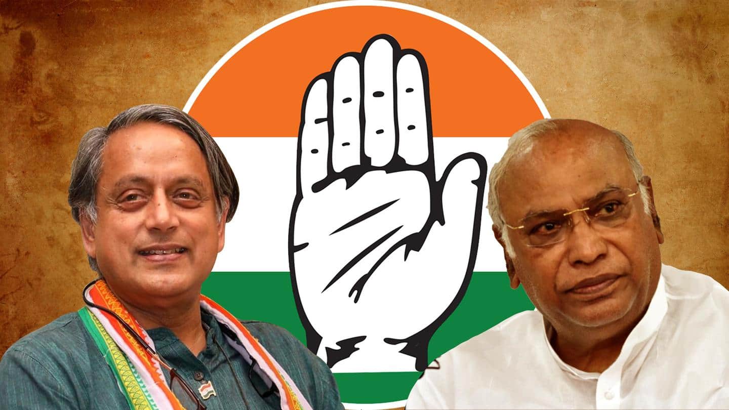 Congress president poll: It's Mallikarjun Kharge v/s Shashi Tharoor