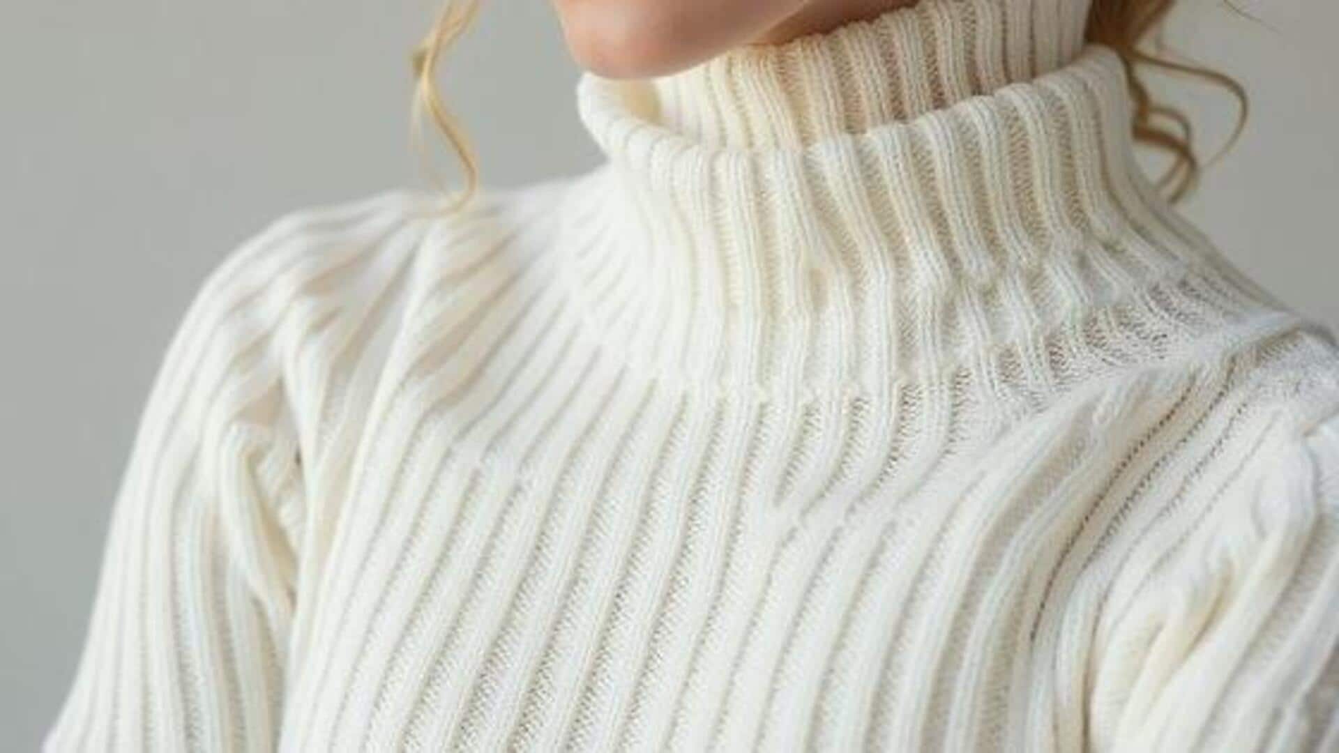 These styles go well with mock-neck sweaters 