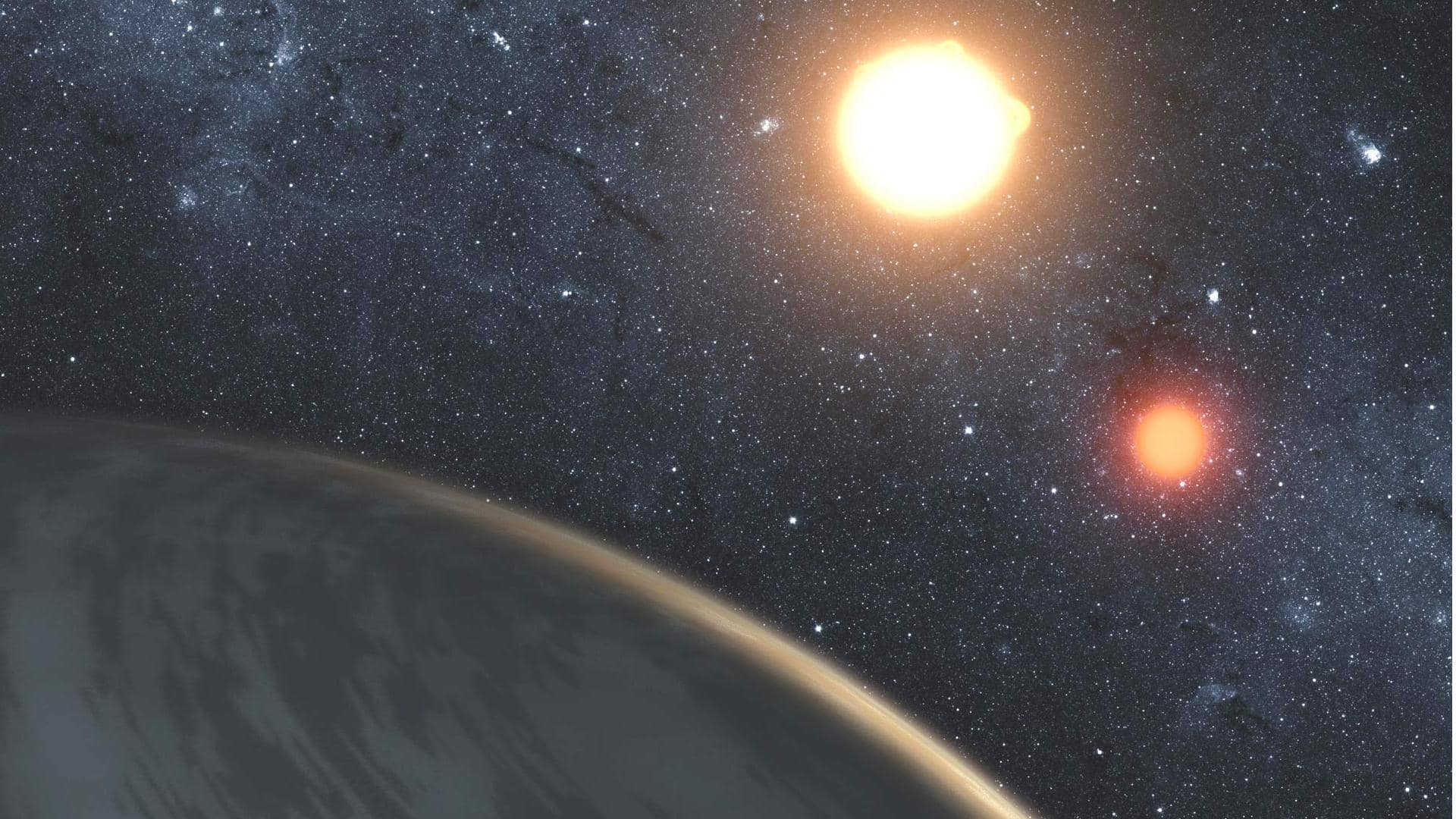 Watch: This young gas giant orbits a binary star system Watch: This young gas giant orbits a binary star system