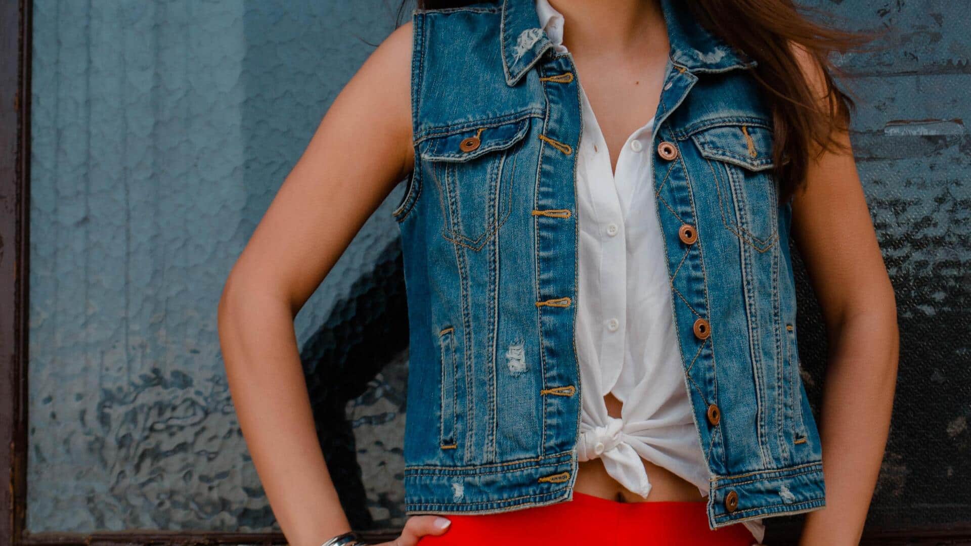 White Sleeveless Button Down Shirt with Blue Jeans Outfits For Women (4  ideas & outfits) | Lookastic