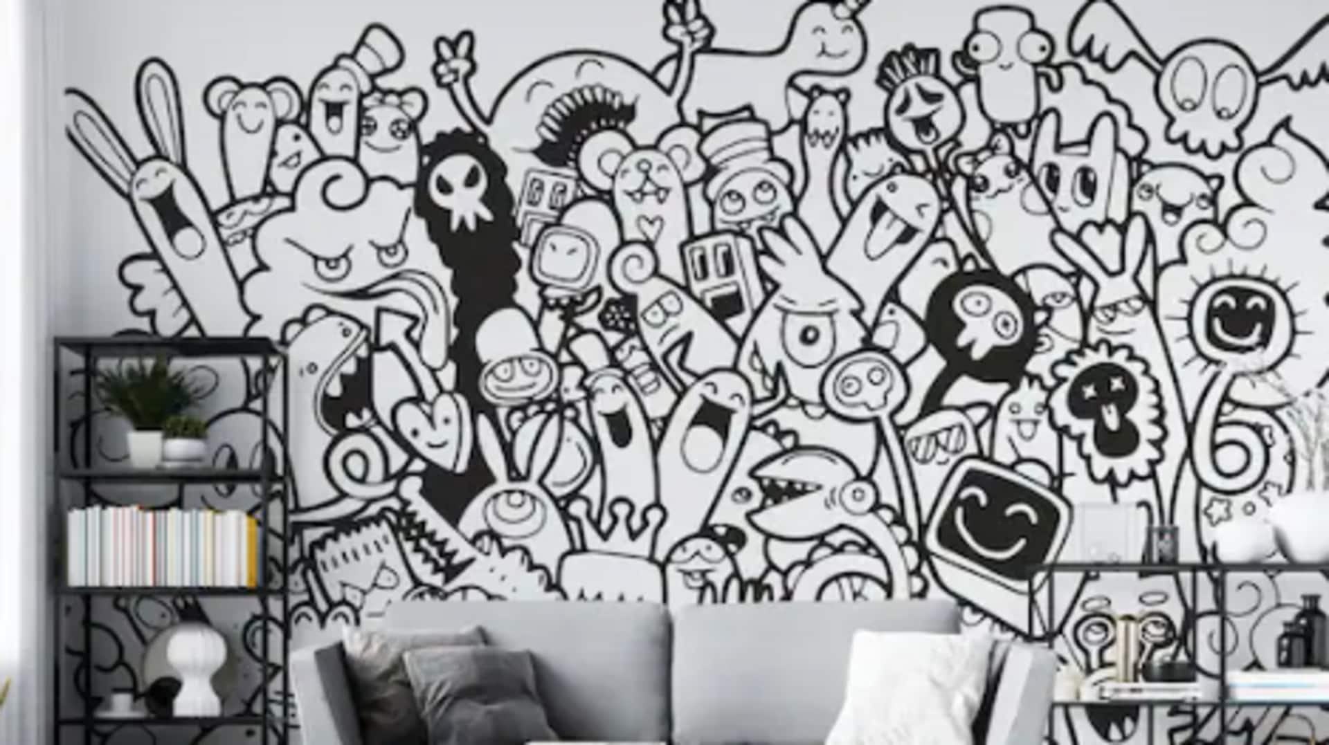 Turn your walls into a masterpiece with doodle art