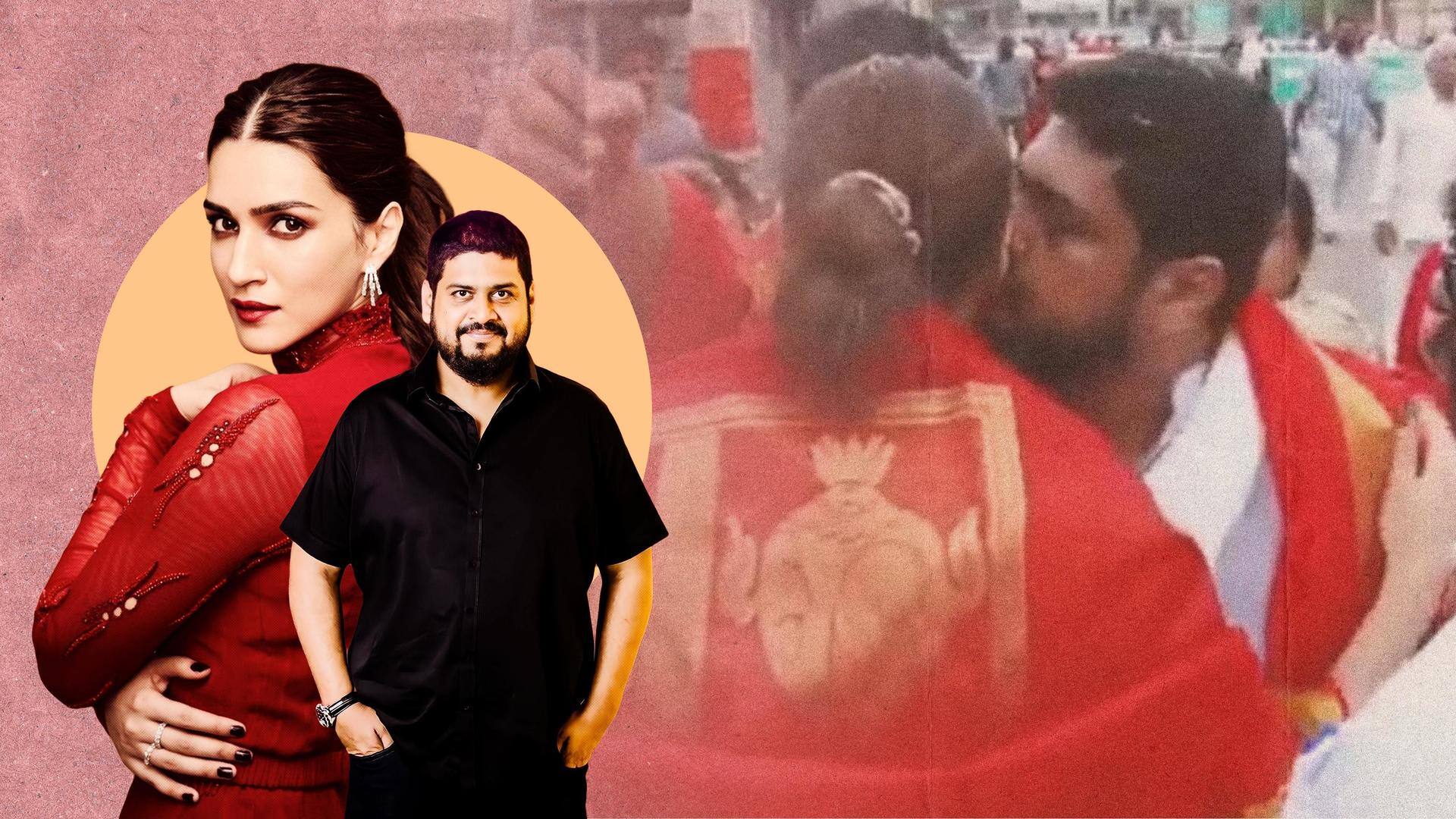 'Adipurush' director Om Raut under fire for 'kissing' Kriti Sanon