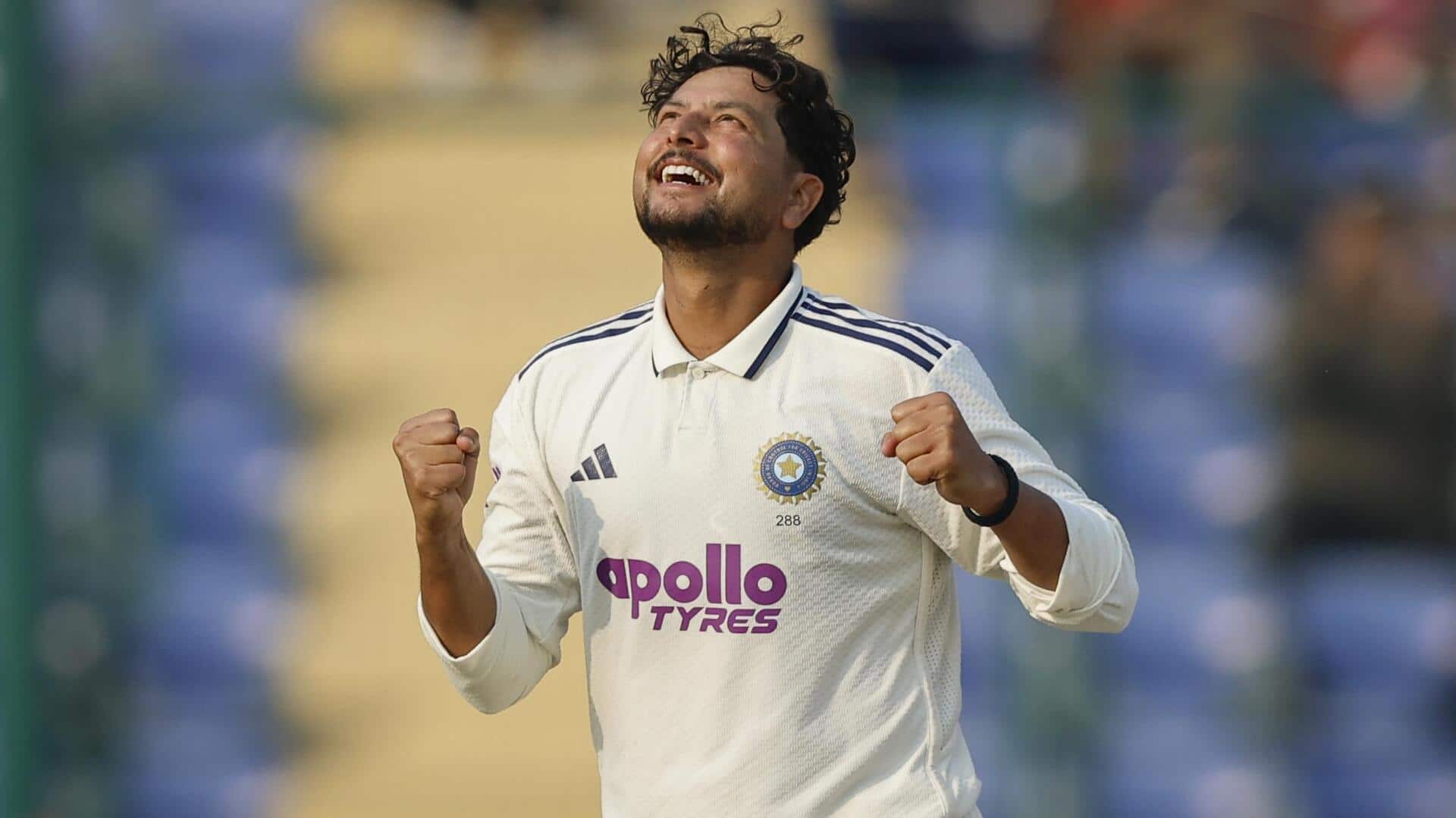 Kuldeep Yadav equals world record with Test fifer versus WI
