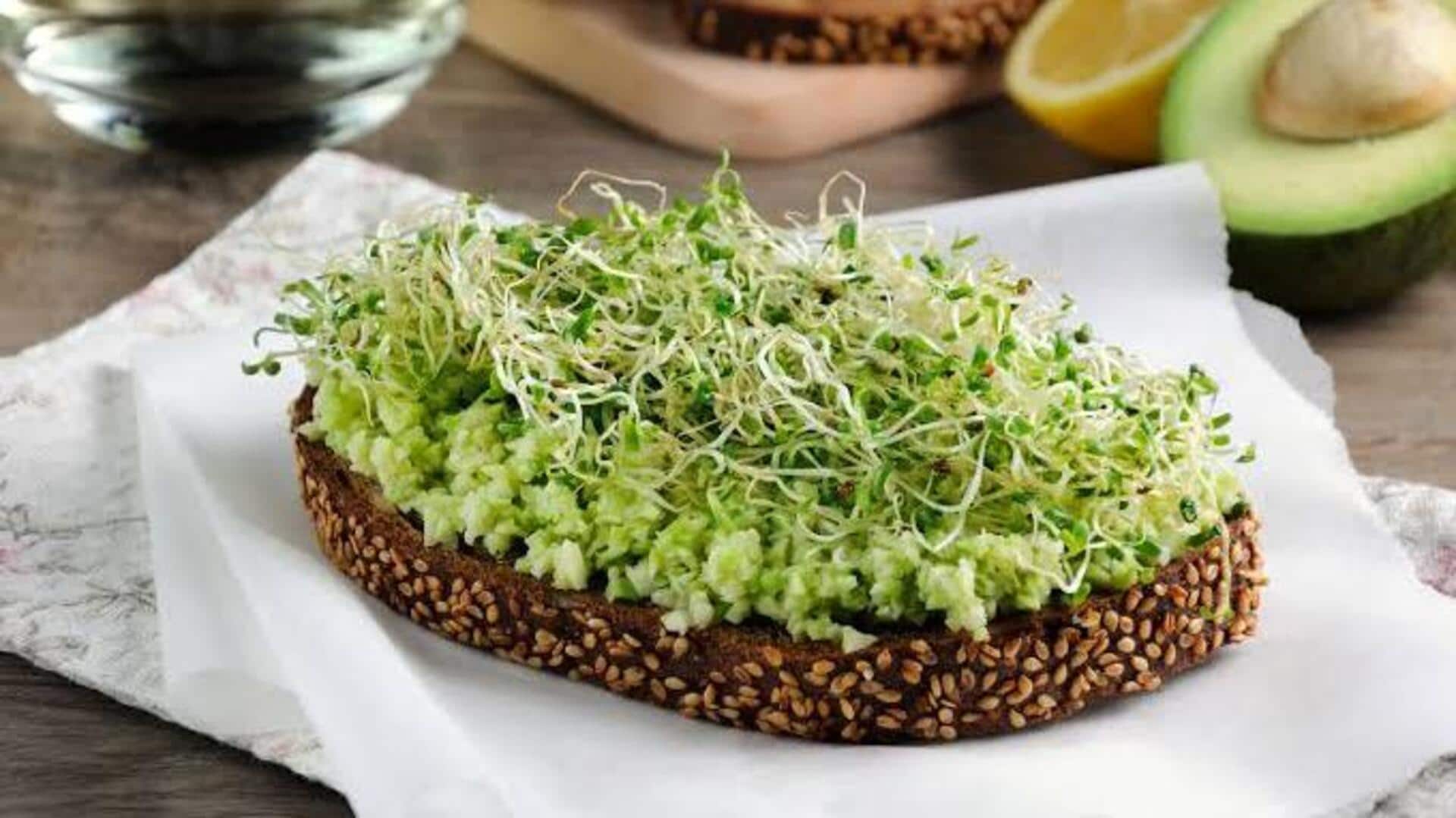 Avocado toast with sprouts: 5-minute recipe