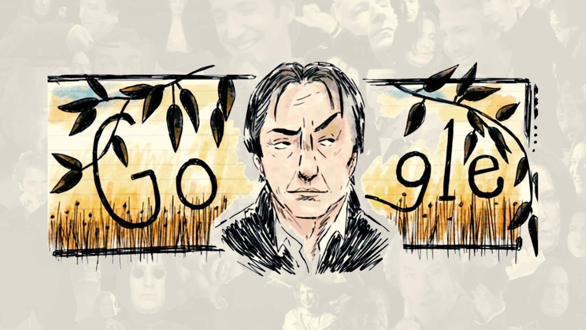 Google Doodle celebrates Alan Rickman, actor who aced villainous roles