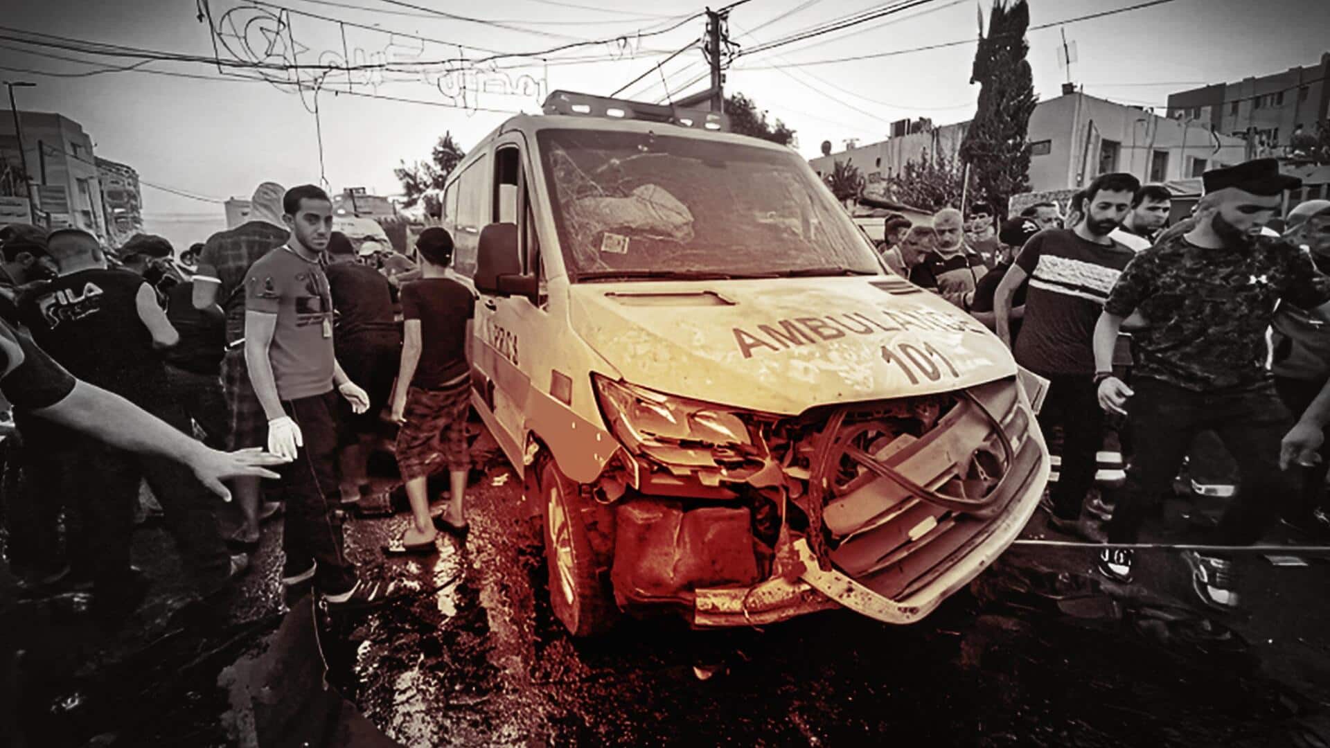 Israel airstrikes ambulance near Gaza hospital, 15 reported dead