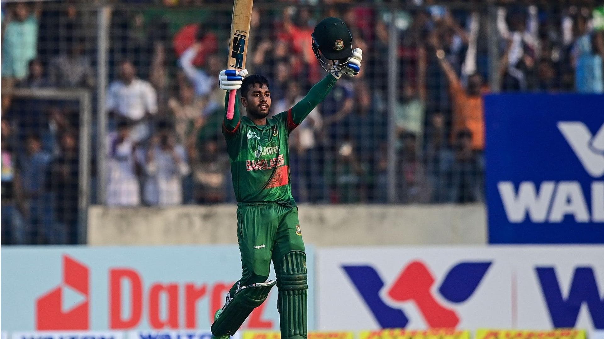Mehidy Hasan Miraz completes 1,000 ODI runs with second hundred