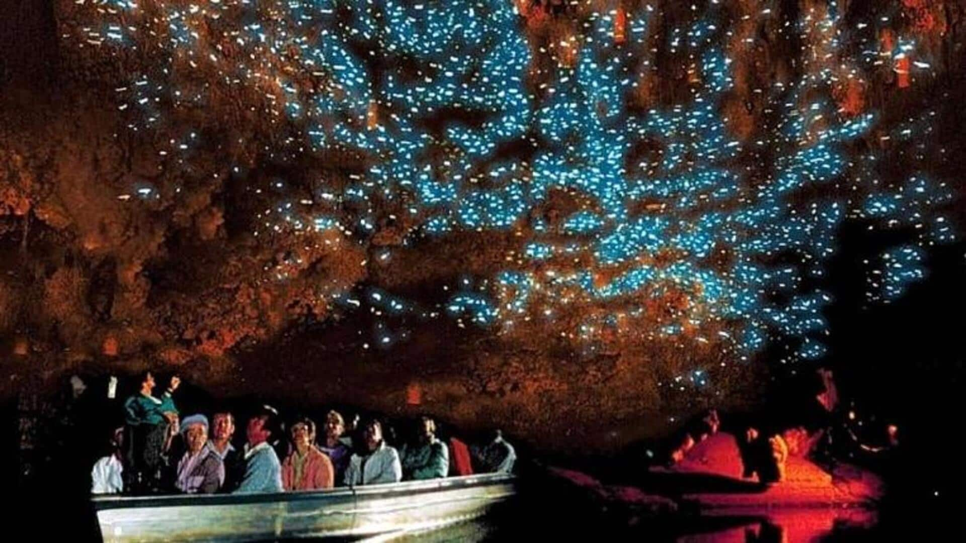 Journey into Waitomo's enchanting glowworm caves, New Zealand