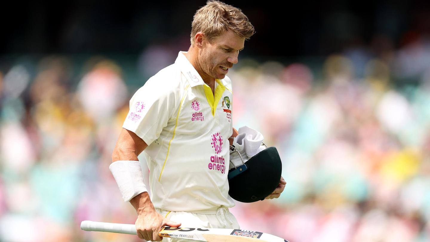 David Warner gets a pair David Warner gets a pair