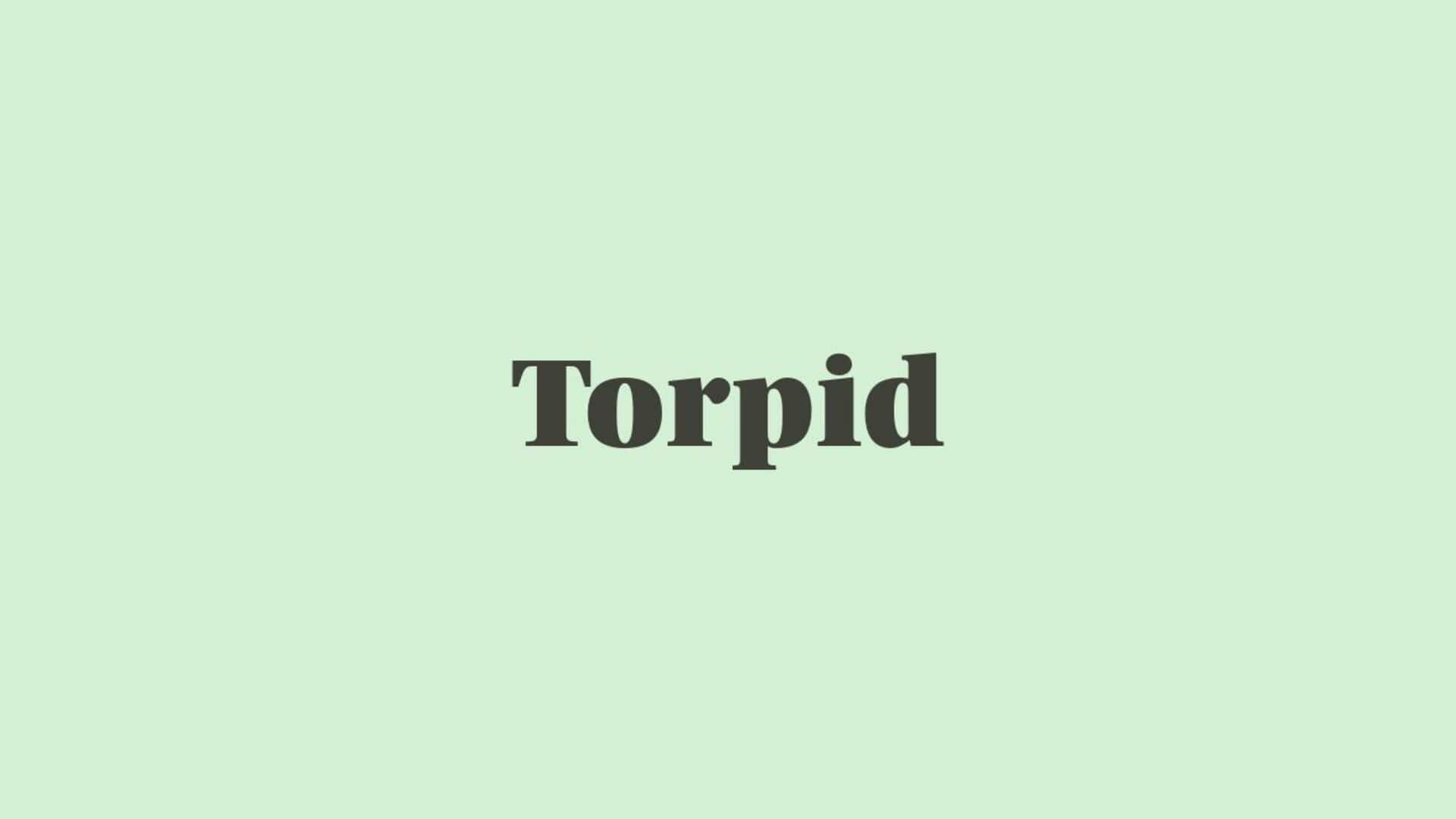 Word of the Day: Torpid