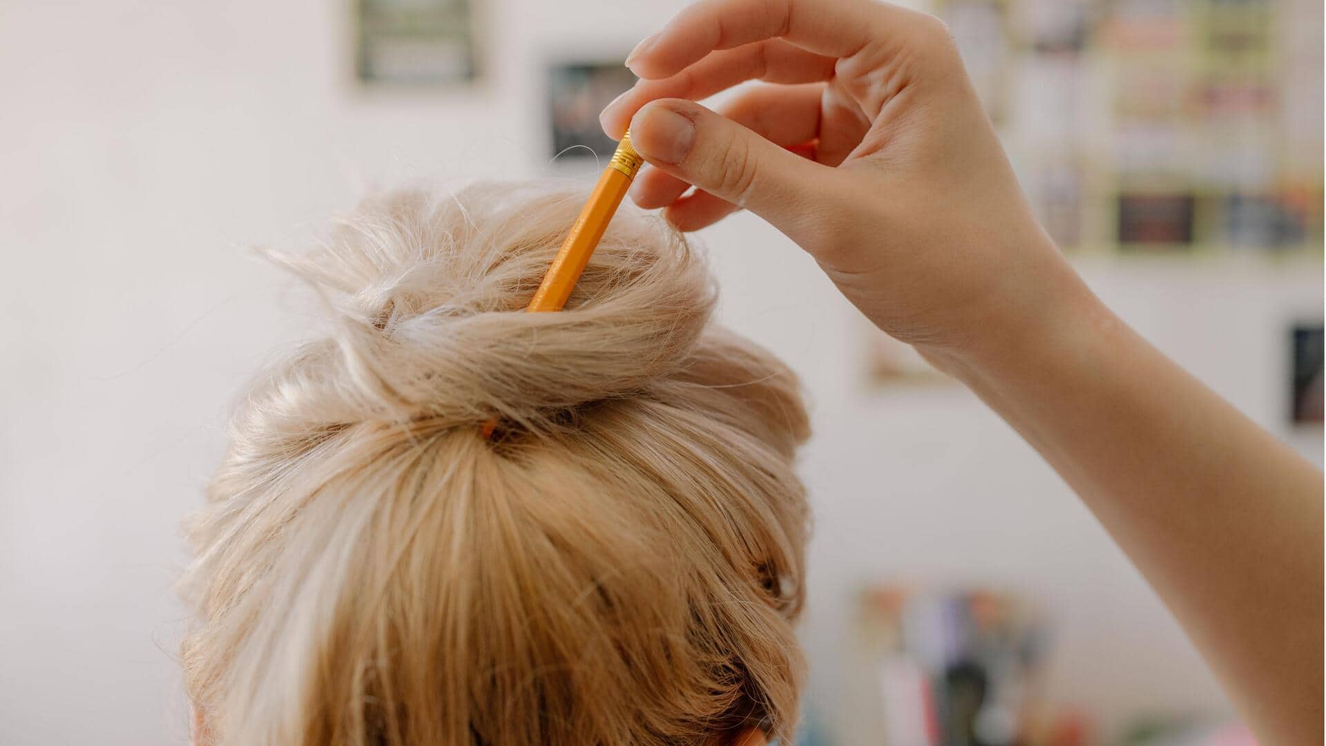 A pencil is all you need for these easy hairstyles