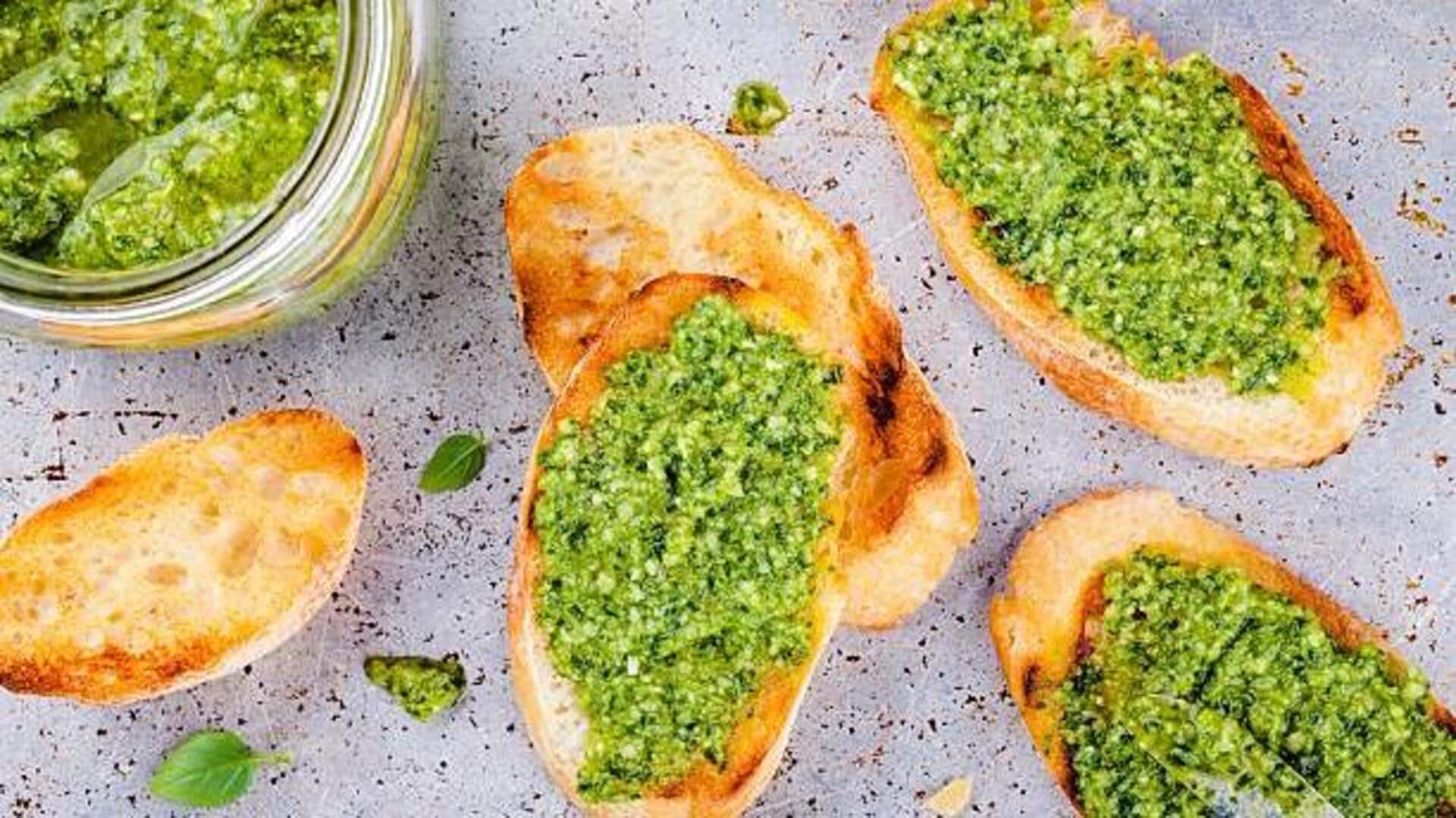 5-minute breakfasts: Walnut pesto toast recipe 5-minute breakfasts: Walnut pesto toast recipe
