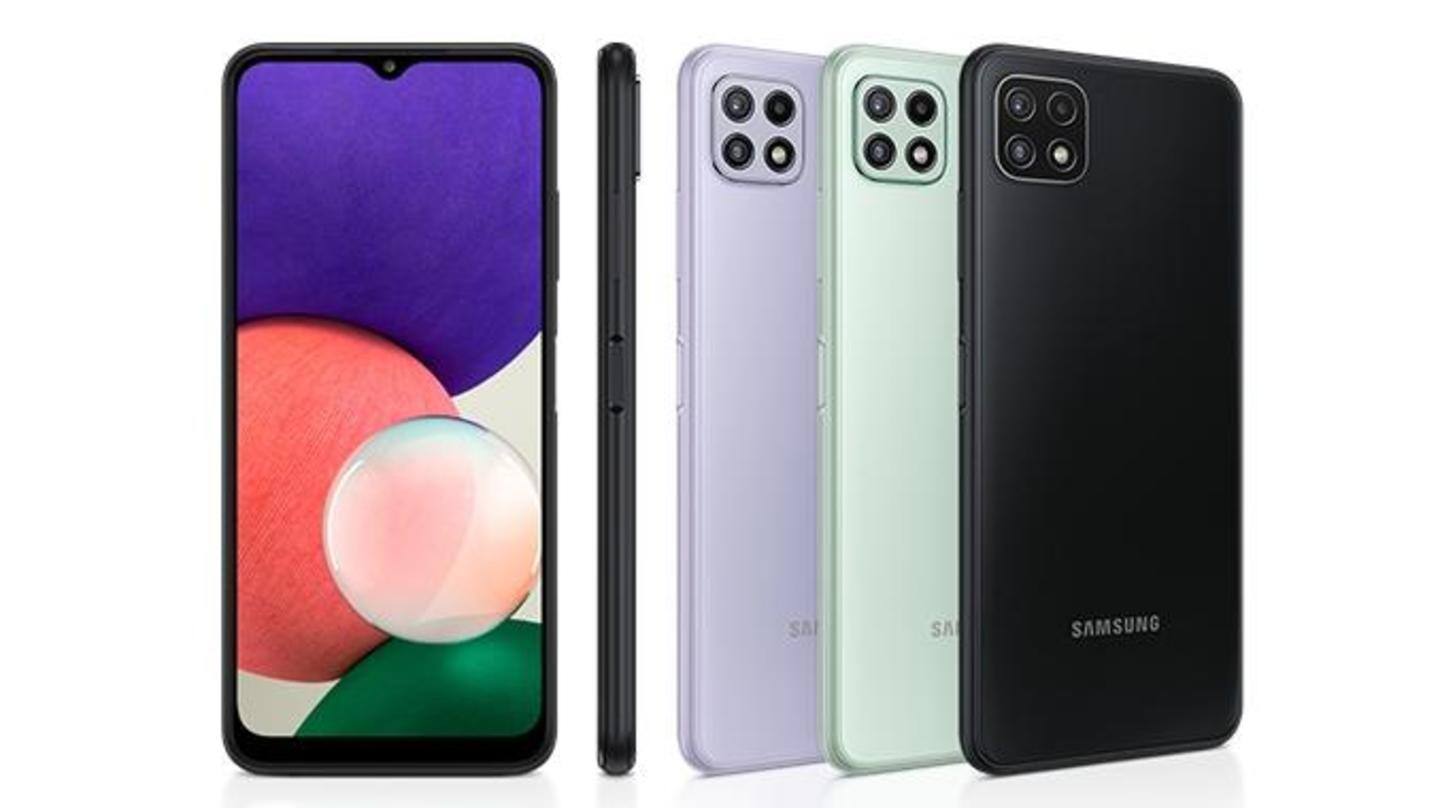 Samsung Galaxy A22 5G costs Rs. 19,982 Samsung Galaxy A22 5G costs Rs. 19,982