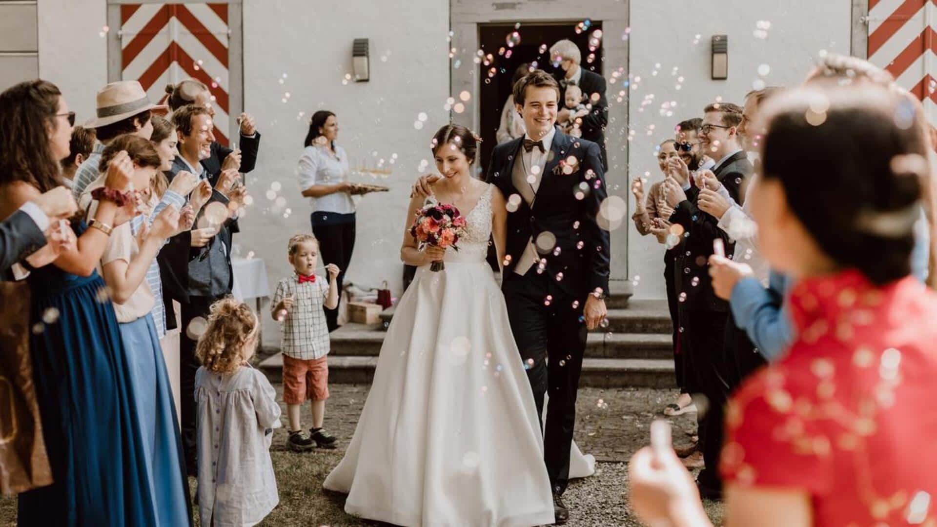 Swiss weddings have couples sawing logs! 