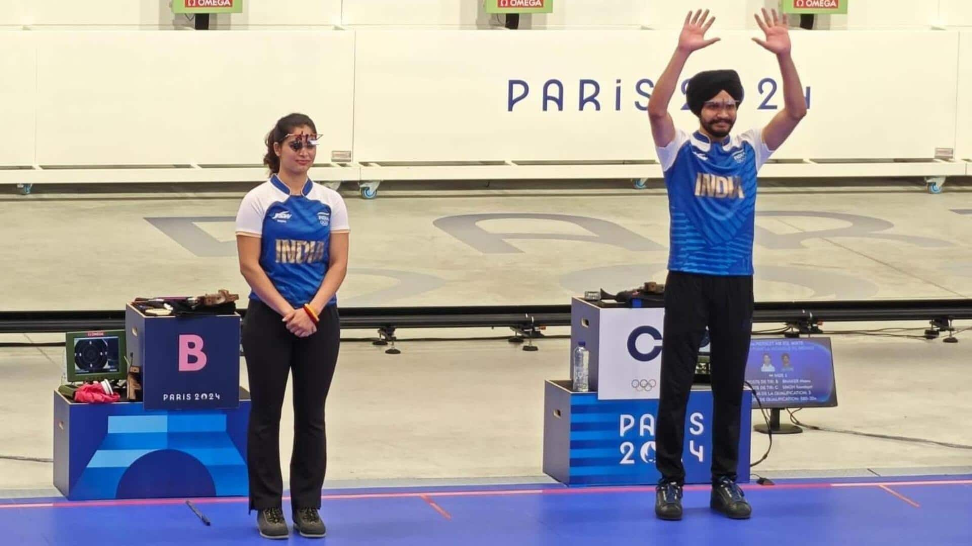 Olympics: Shooters Manu Bhaker, Sarabjot Singh bag India's second medal