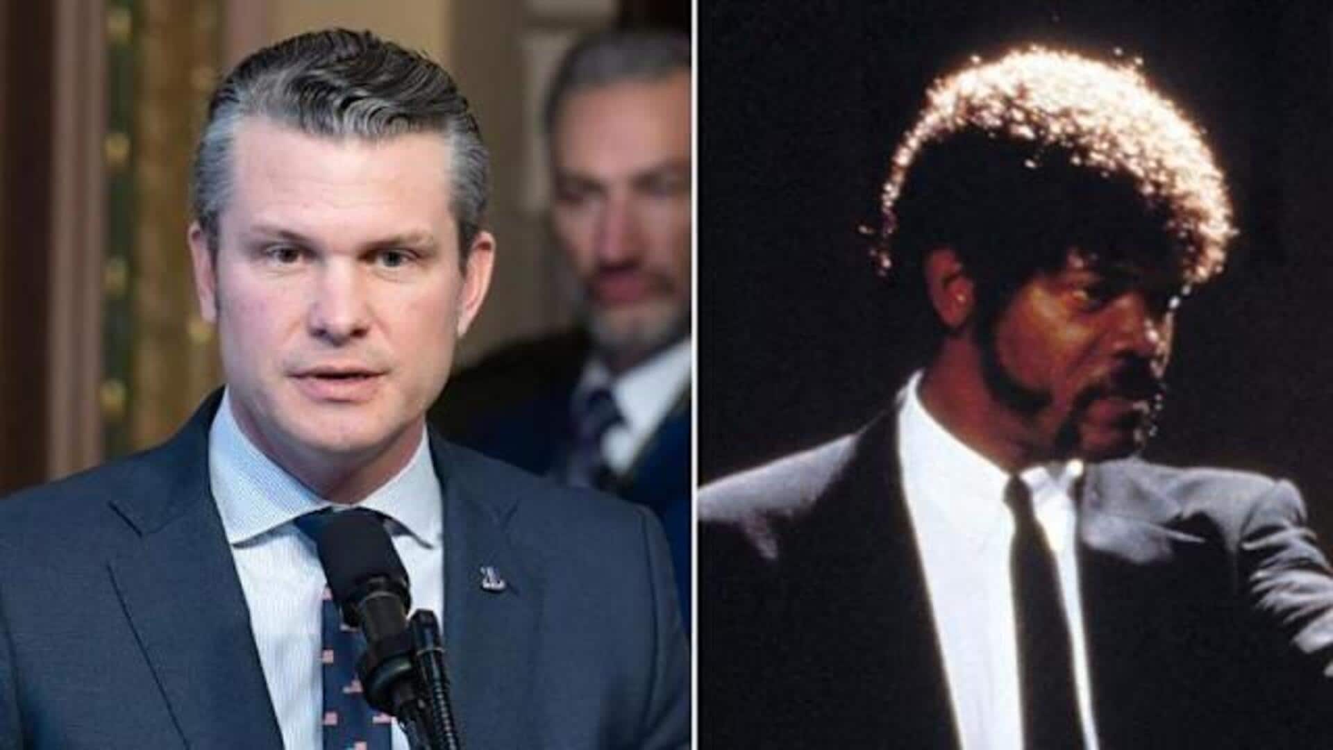 Pete Hegseth quotes 'Pulp Fiction's fake Bible verse during sermon