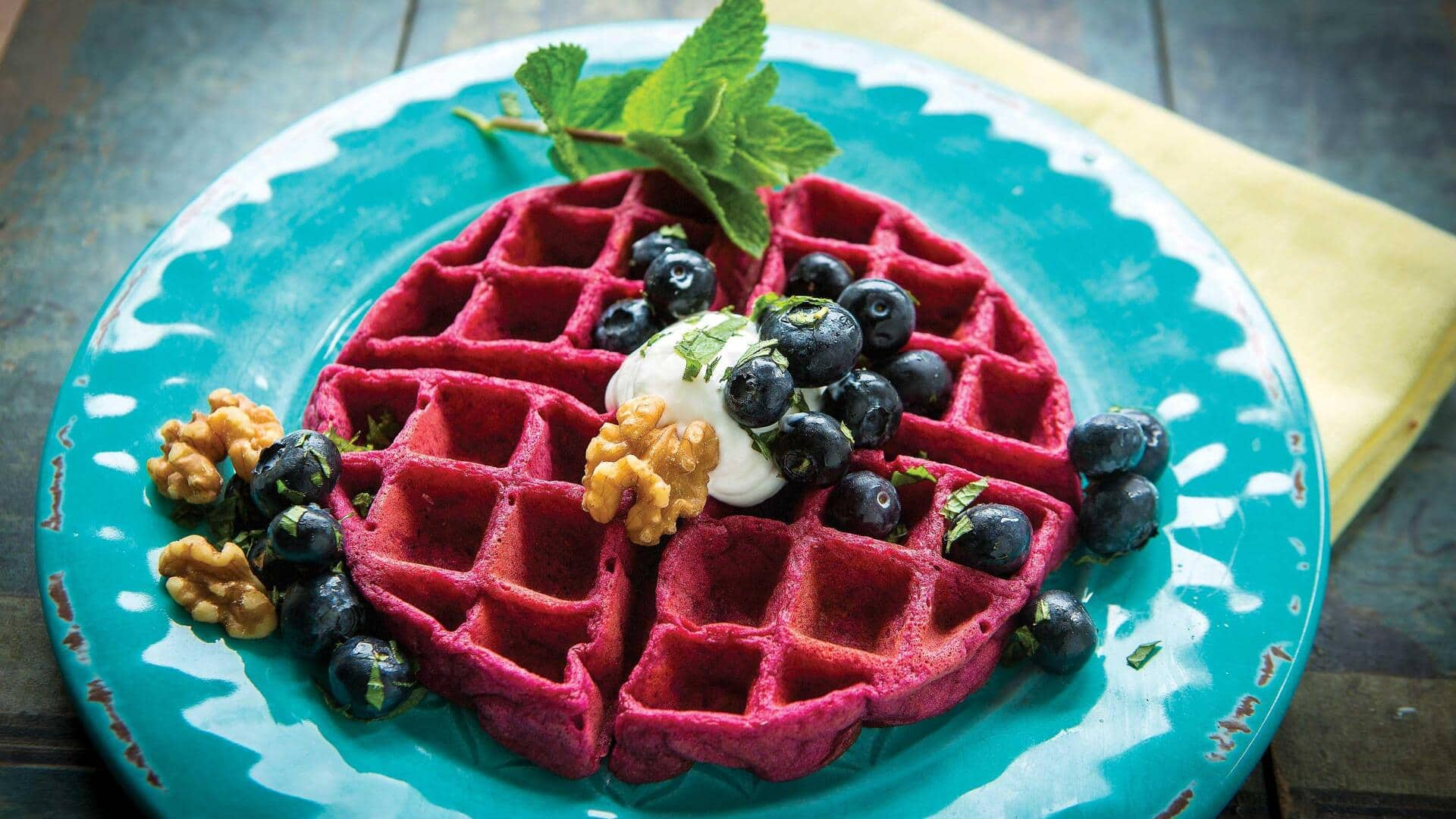 Whimsical waffles: Reinventing breakfast with beet juice