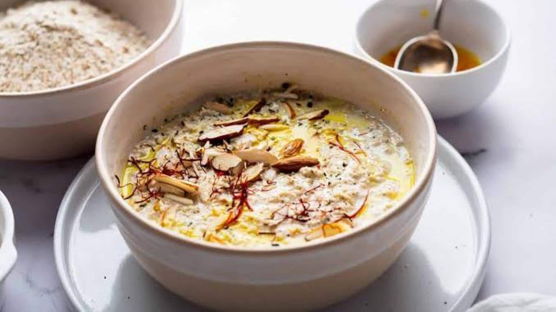How to make this pistachio and saffron porridge