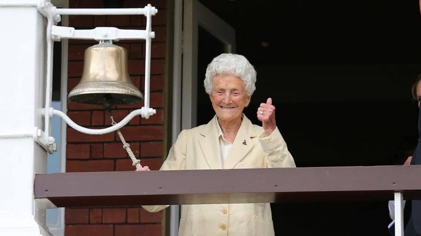 Ash rang the bell at Lord's in 2017 Ash rang the bell at Lord's in 2017