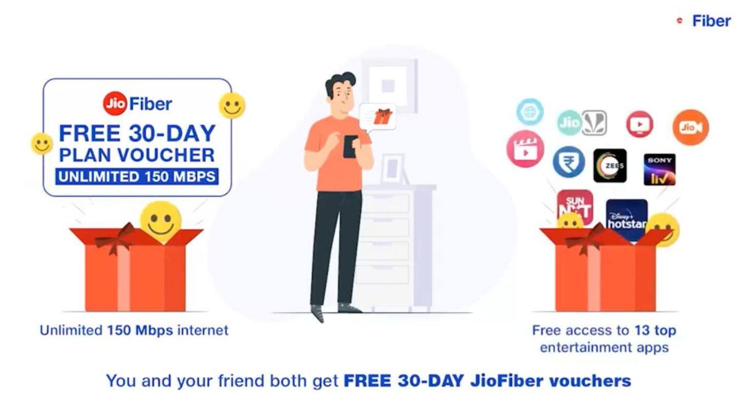 JioFiber Customer Referral Program rewards both parties with free internet JioFiber Customer Referral Program rewards both parties with free internet