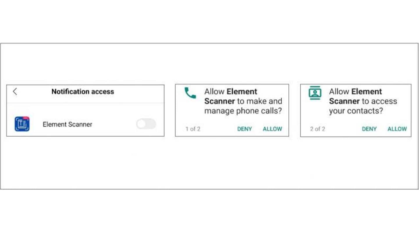 Malware leverages infected app's permissions, reads all SMS messages Malware leverages infected app's permissions, reads all SMS messages