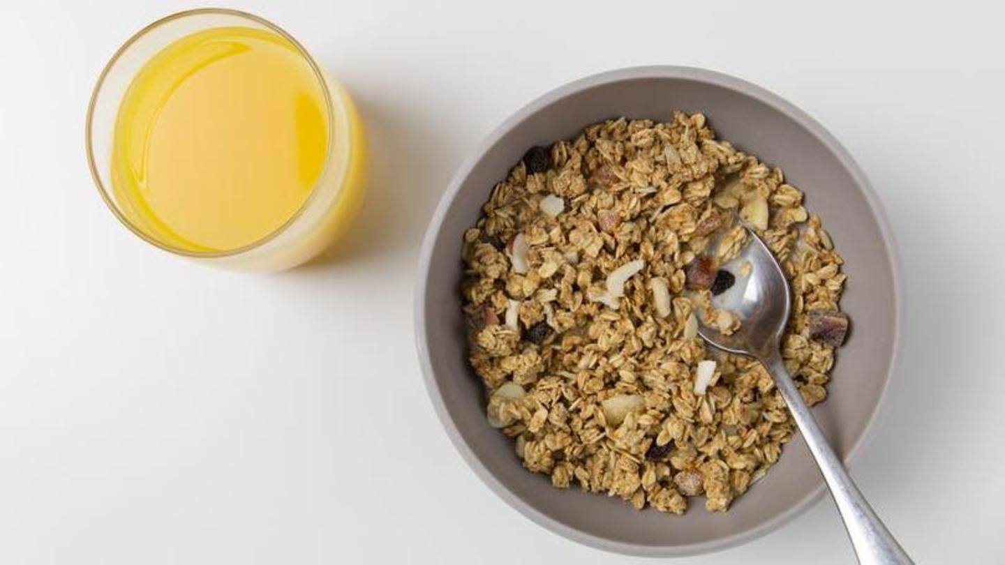A tasty bowl of oats, glass full of turmeric milk A tasty bowl of oats, glass full of turmeric milk