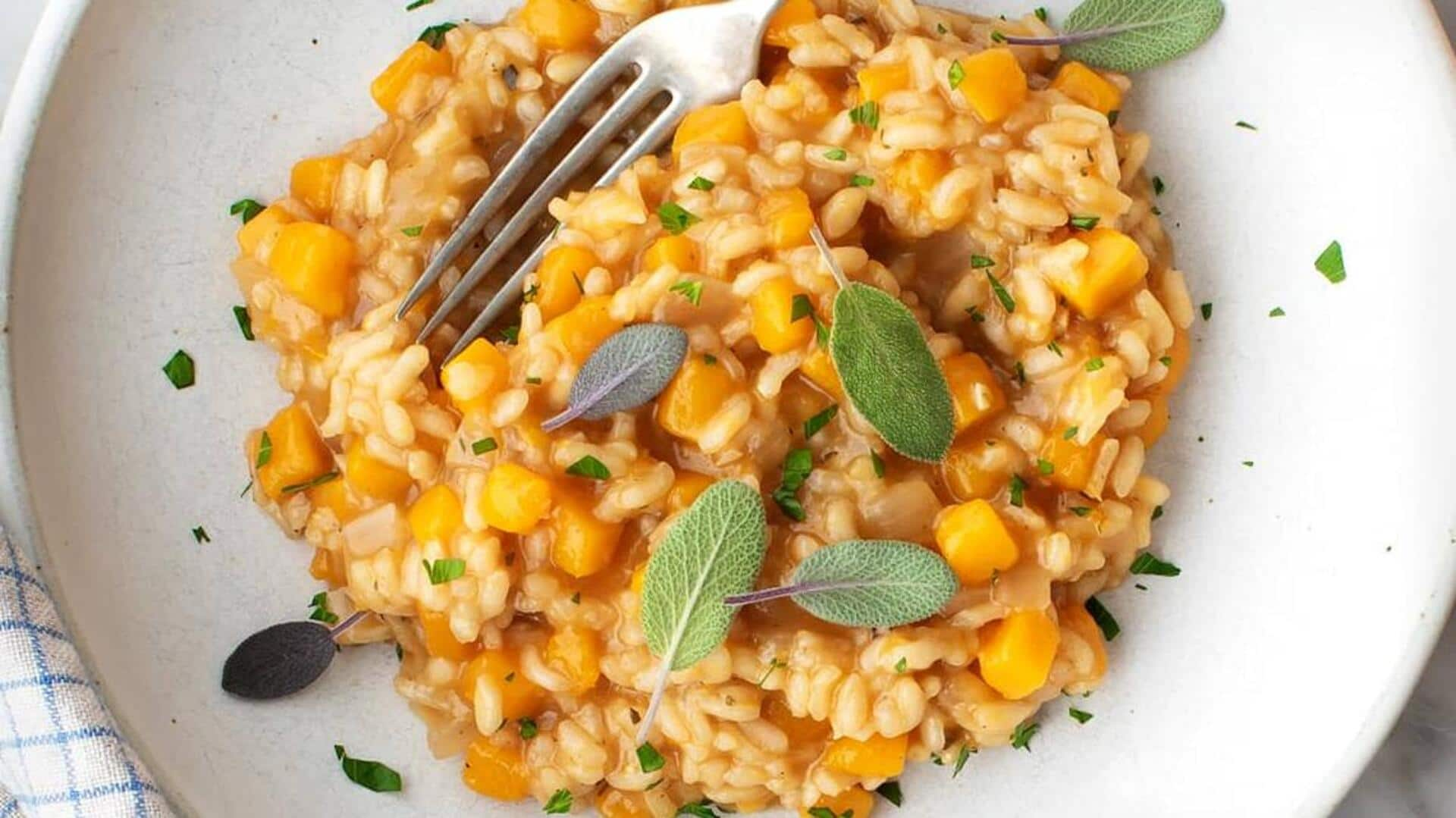 Make Italian butternut squash risotto with this recipe