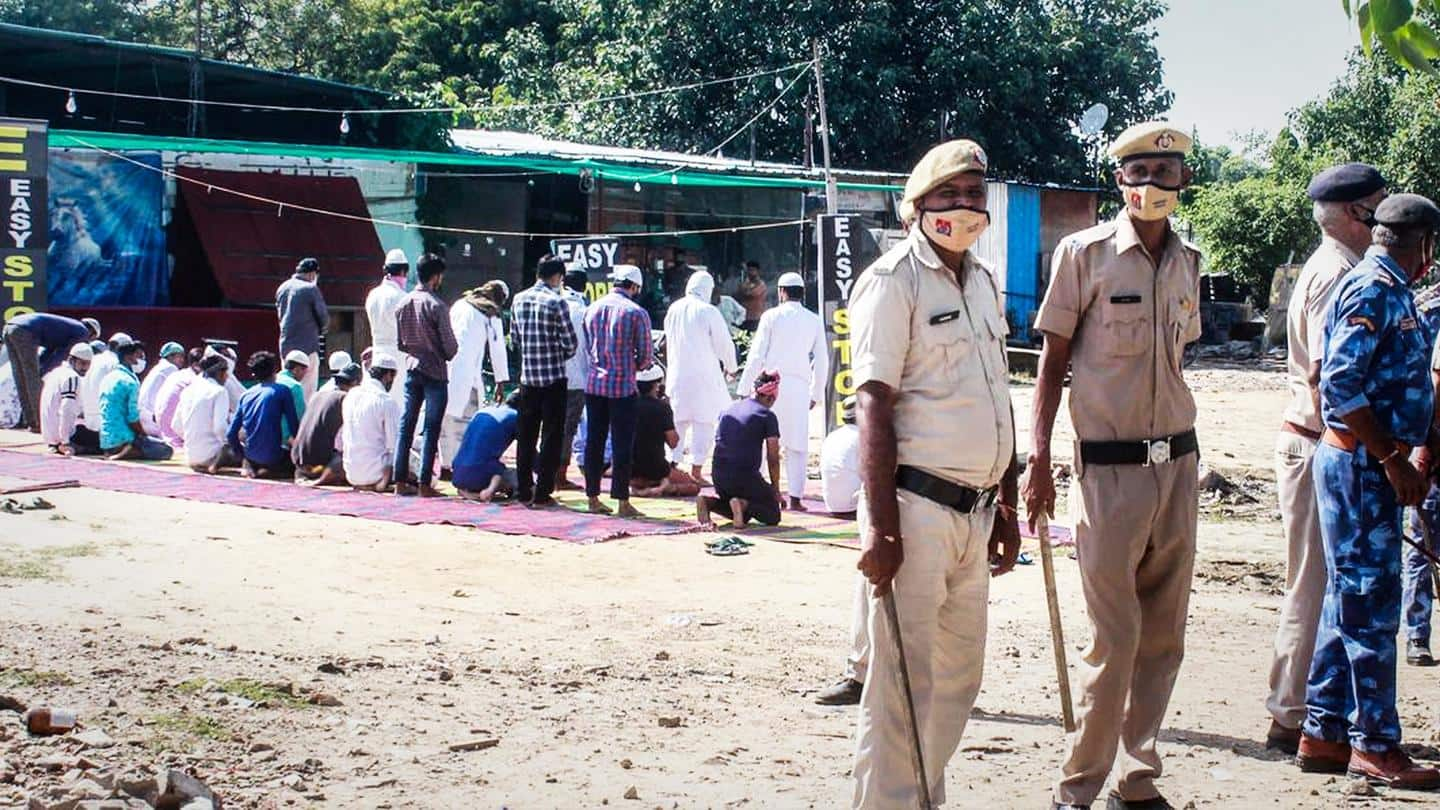 Gurugram namaz row: Hindu protesters raise slogans; 6 detained