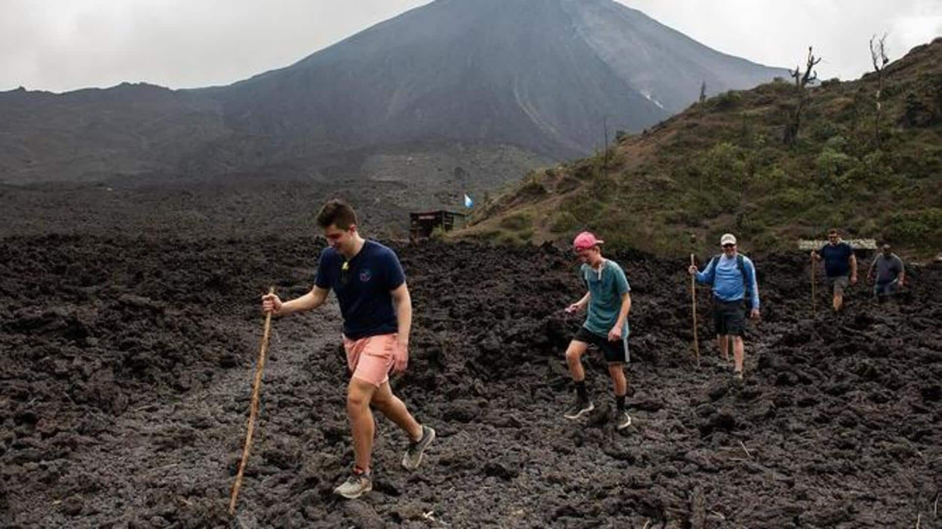 Trekking the fiery slopes of Pacaya Volcano, Guatemala