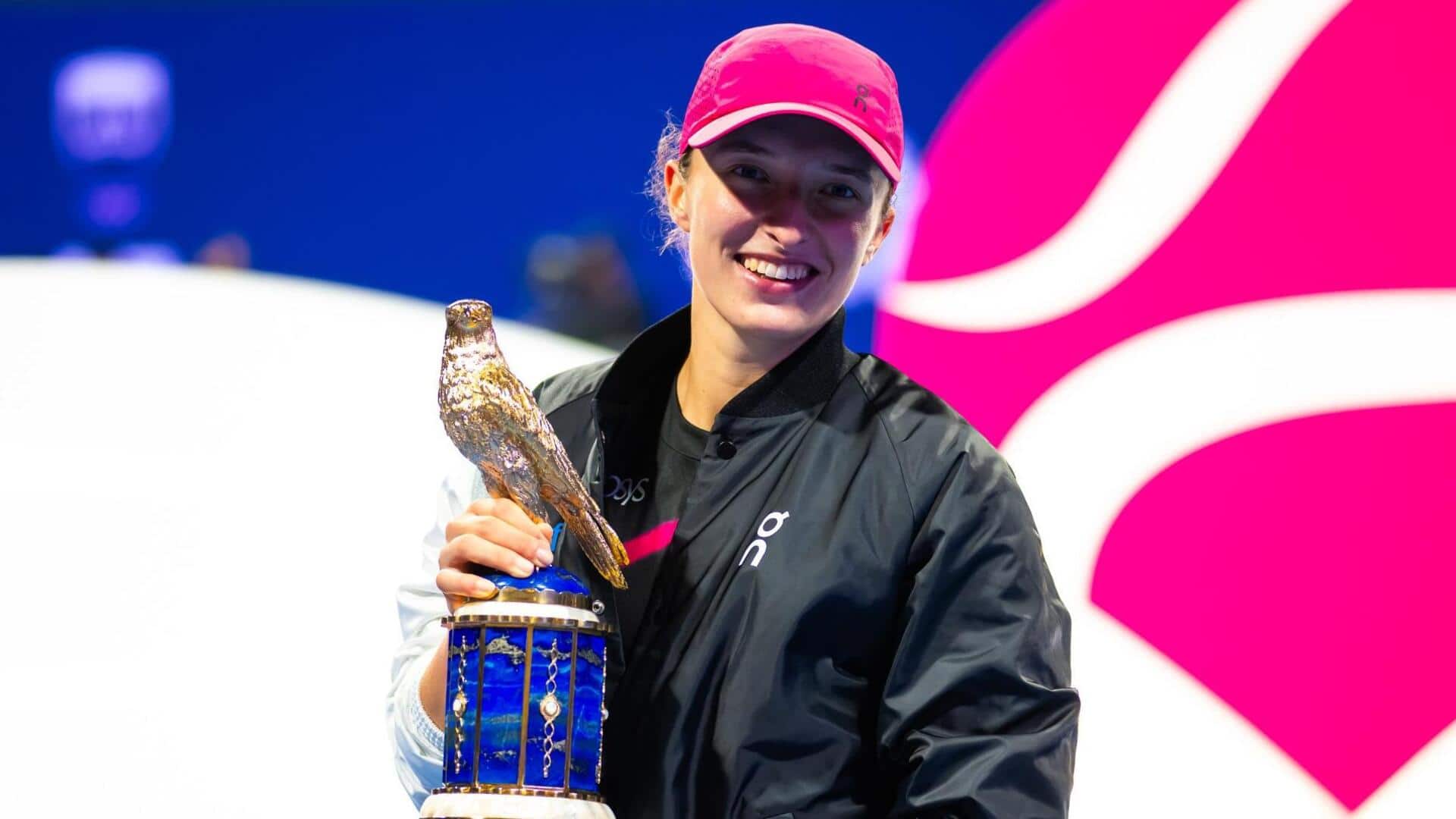 Iga Swiatek lifts her 18th women's singles career title: Stats