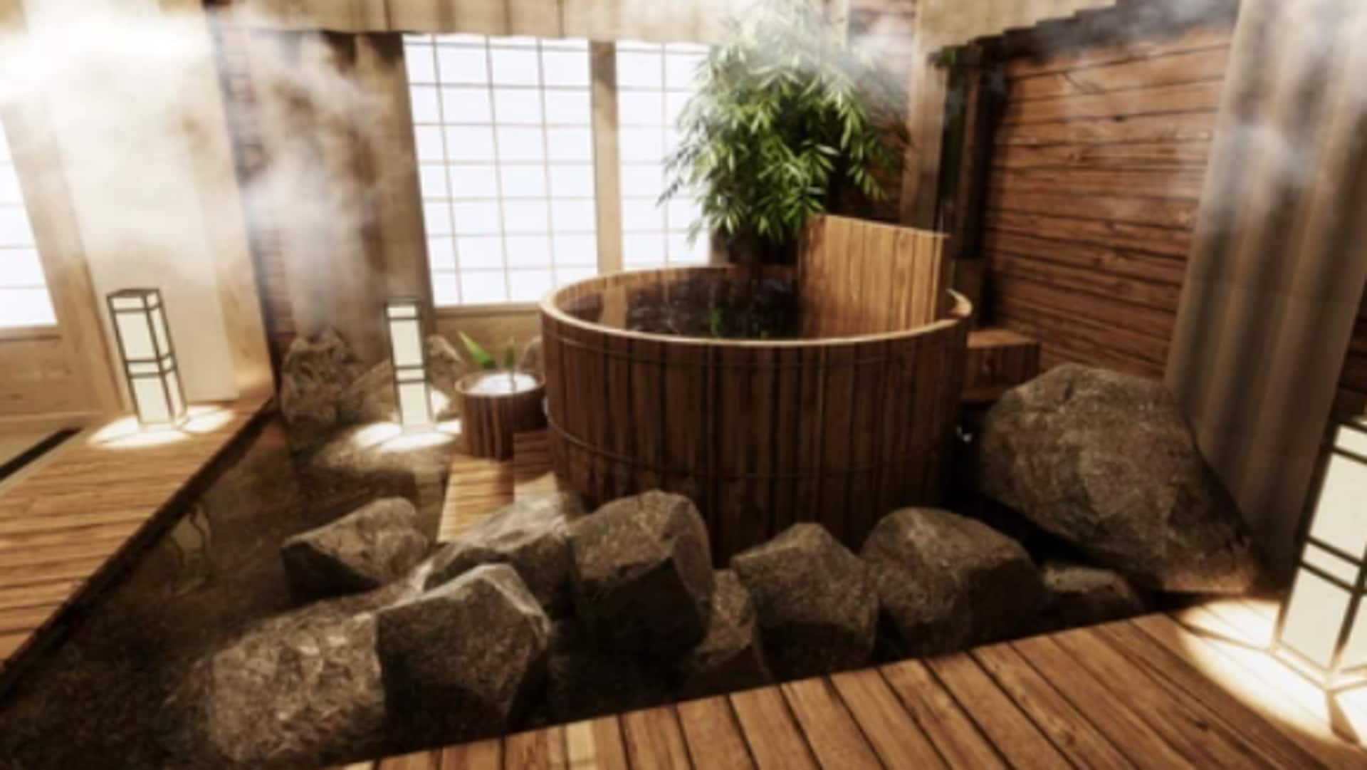 Embrace serenity with onsen decor