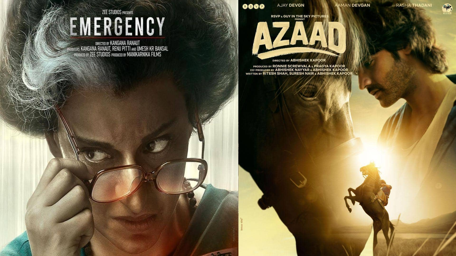 Cinema Lovers Day: Watch 'Emergency,' 'Azaad' for just ₹99