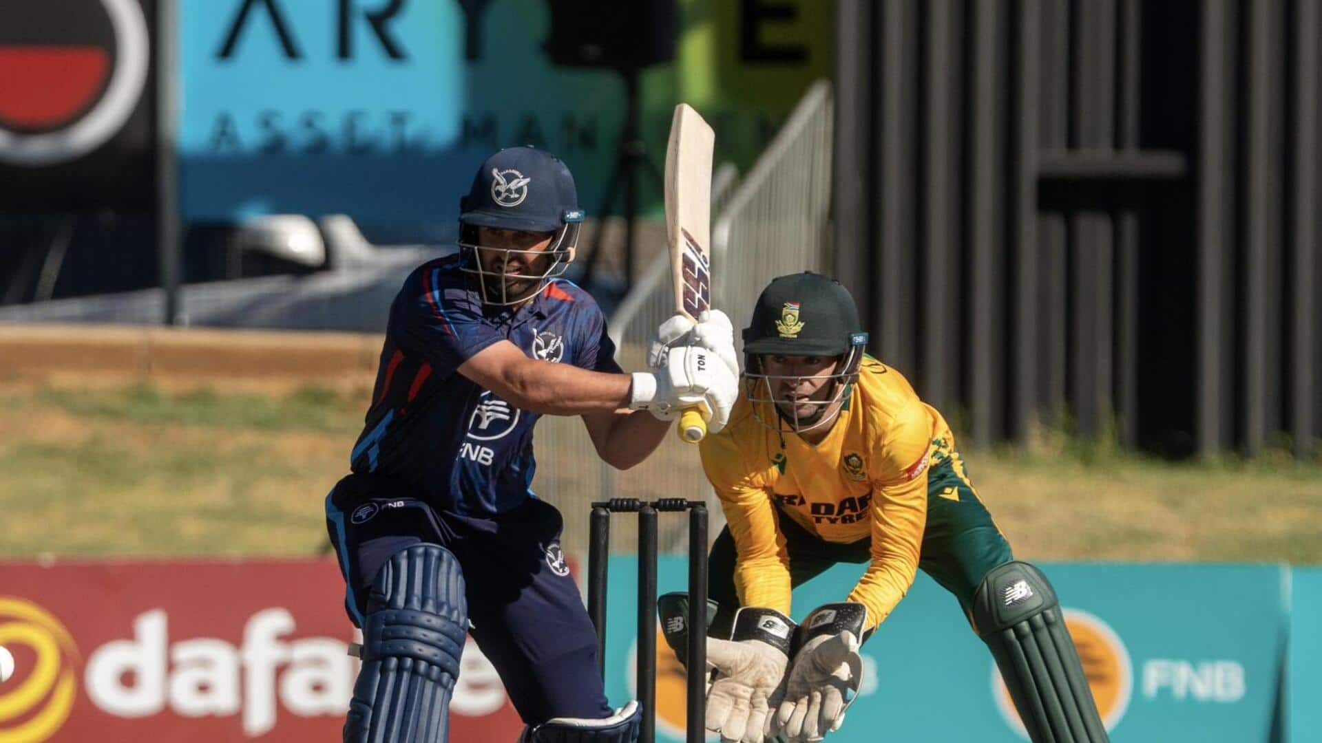 Namibia's Louren Steenkamp, Jan Frylinck hammer fifties versus SA: Stats