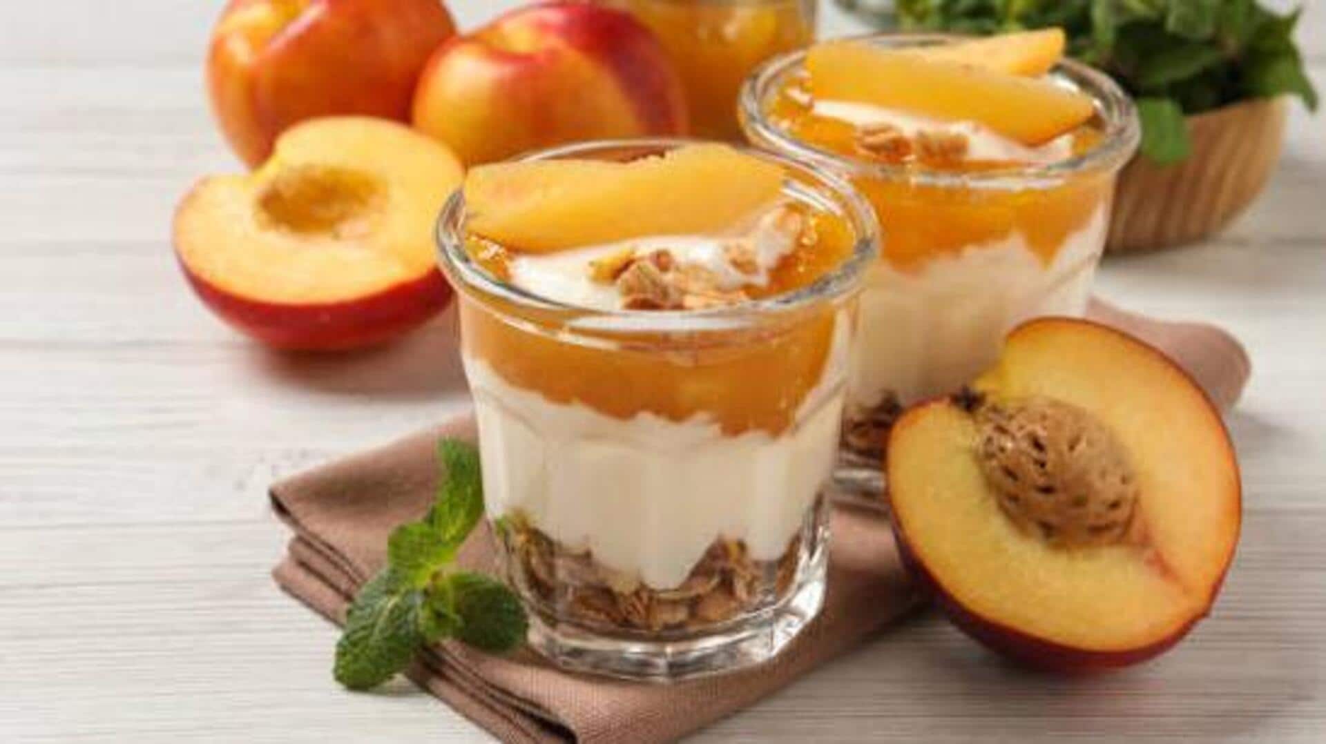 Boring breakfast? Try these peach yogurt cups