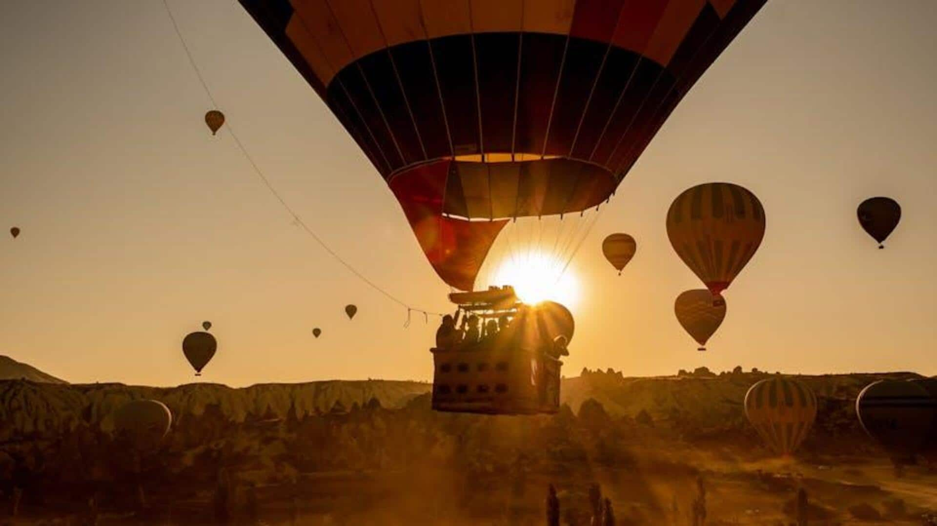 Hot air ballooning over the Serengeti migration