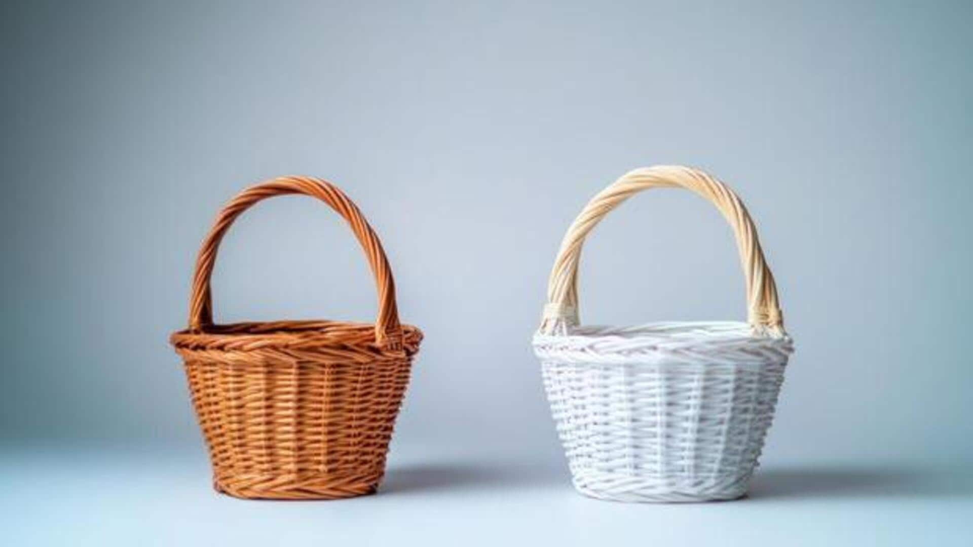 How to create raffia baskets at home