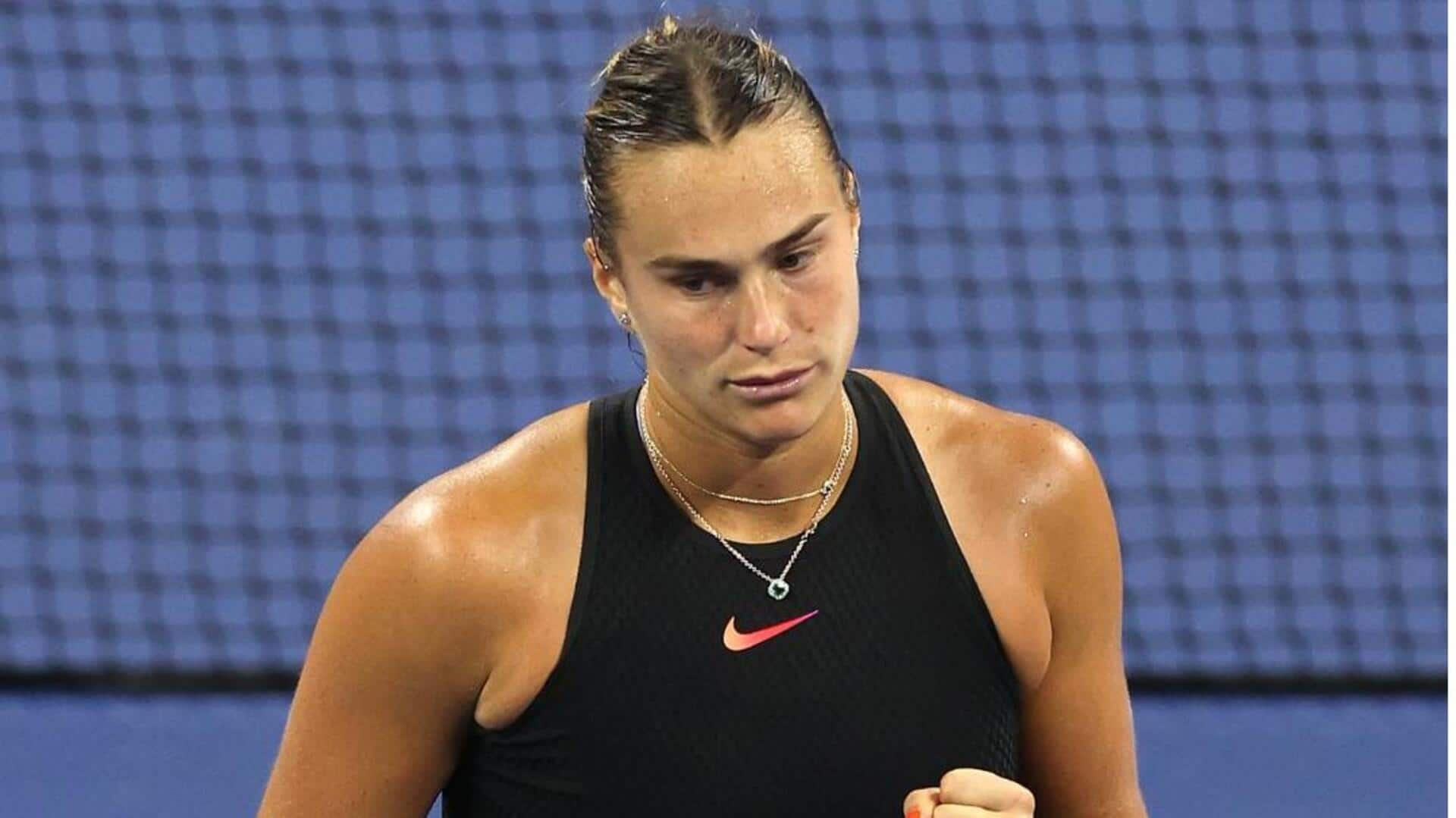 Aryna Sabalenka begins quest for third Grand Slam title