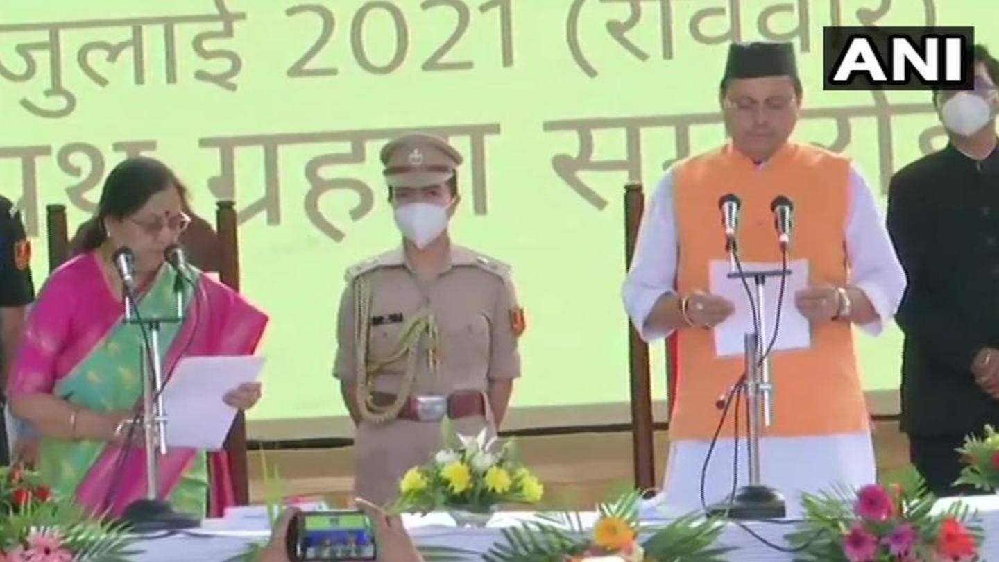 Dhami, 11 MLAs take oath Dhami, 11 MLAs take oath