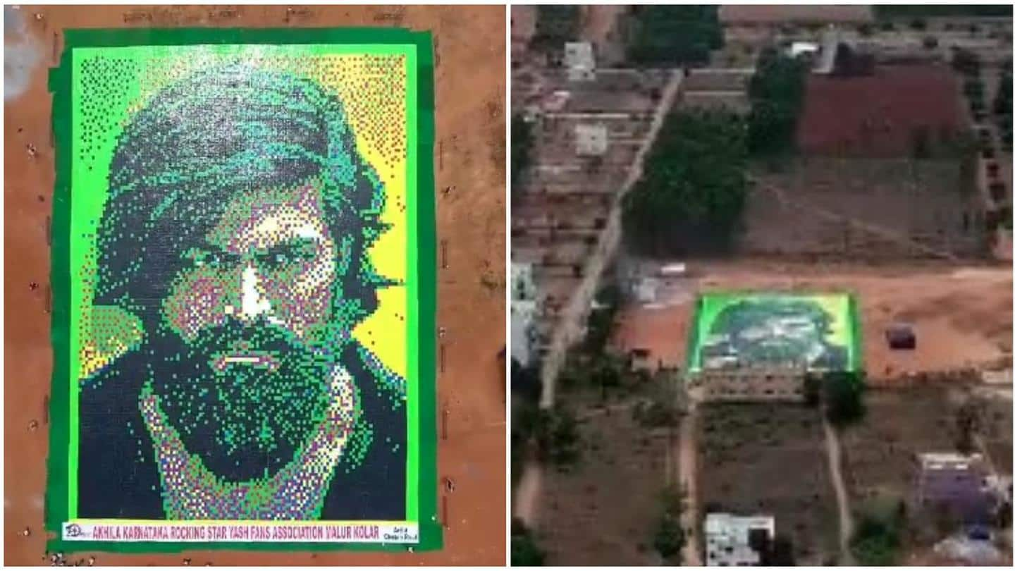 'KGF 2': Yash's fans make his portrait using 20,700 books!