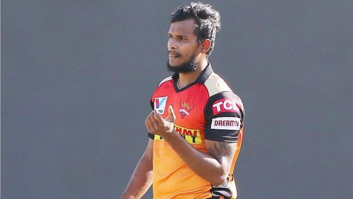 Natarajan ruled out of IPL 2021 due to knee injury