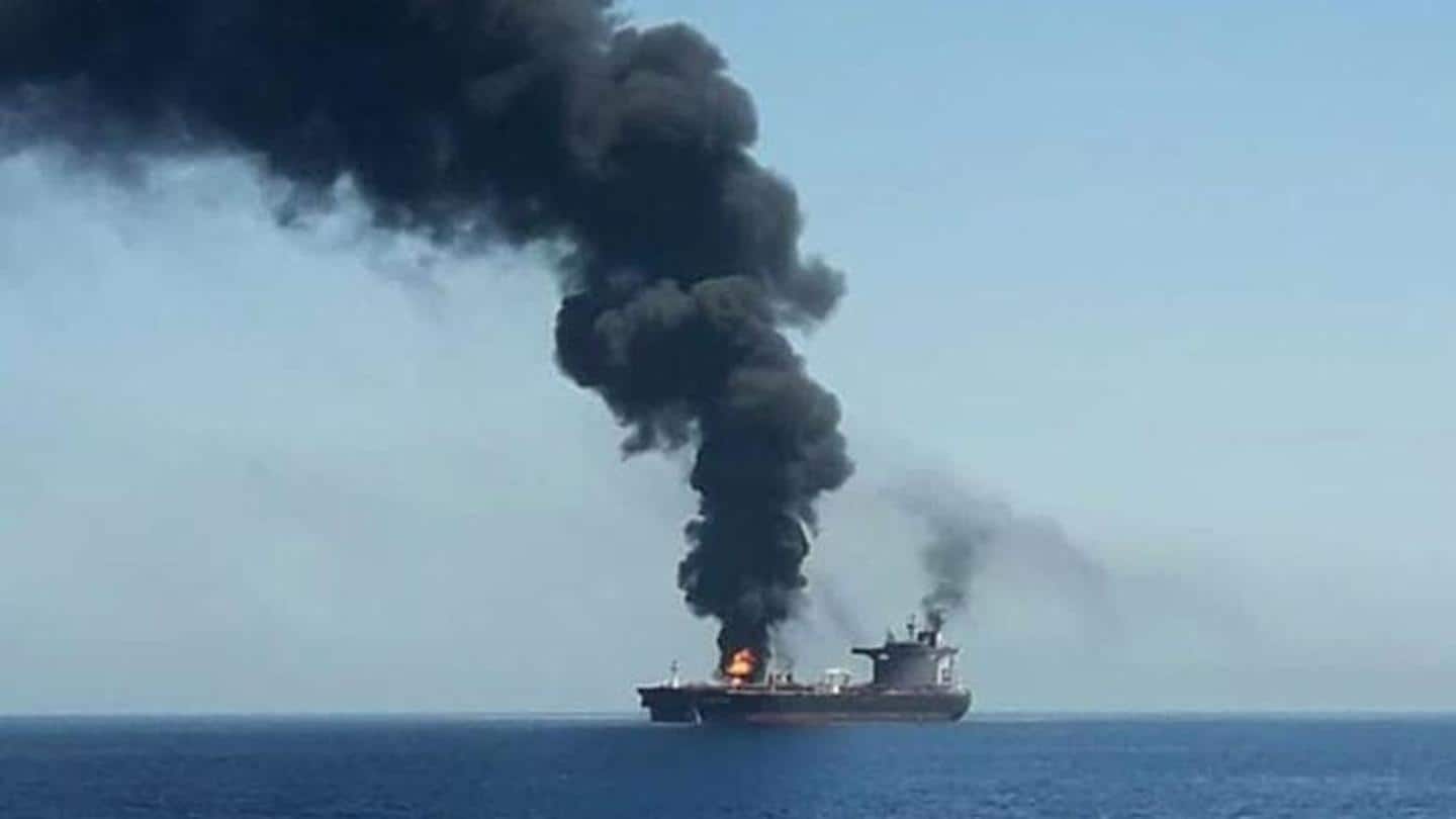 Iran's largest warship catches fire, sinks; reason behind blaze unknown