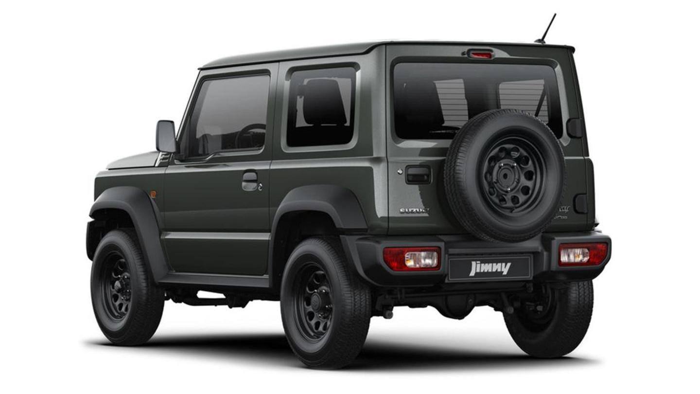 It has a spare wheel mounted on the tailgate It has a spare wheel mounted on the tailgate