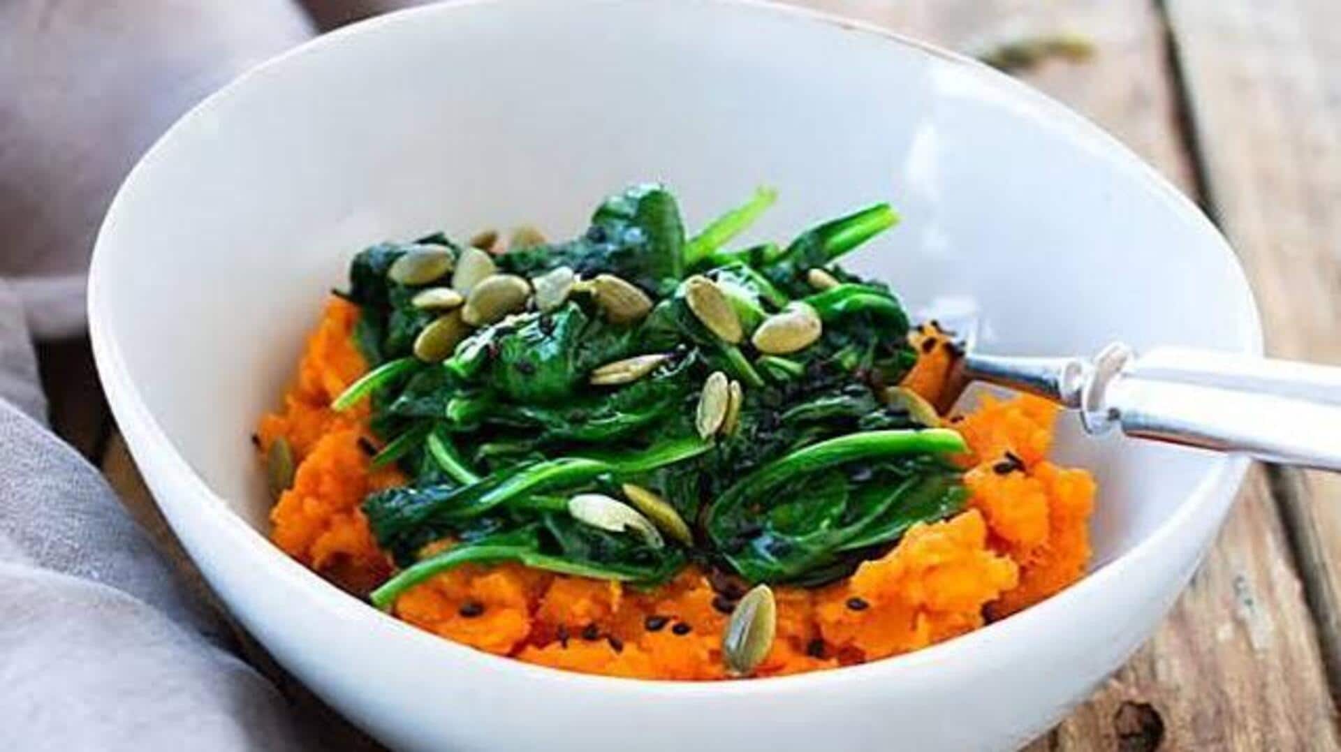 5 healthy recipes using spinach and sweet potato 